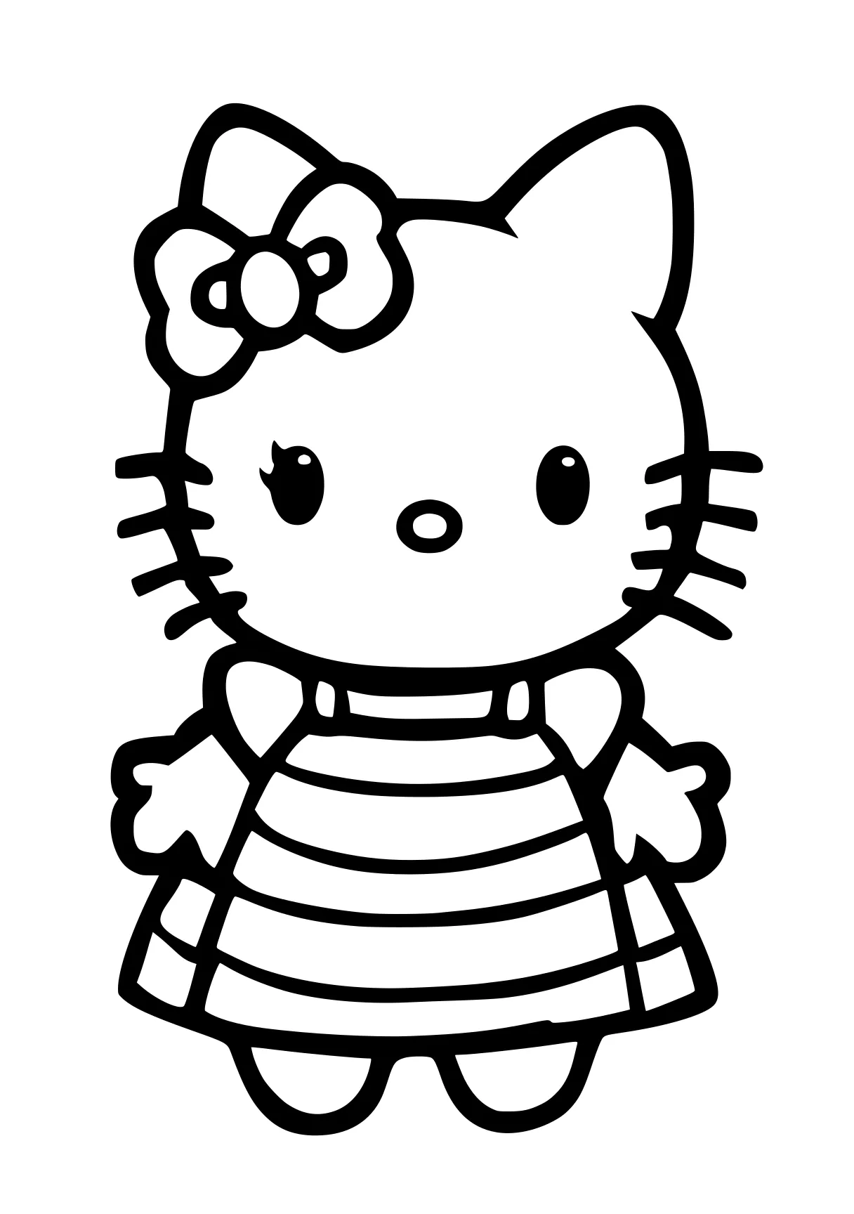 coloring hello kitty sanrio, kitty, winnie, peppa, mouse, free page downloads