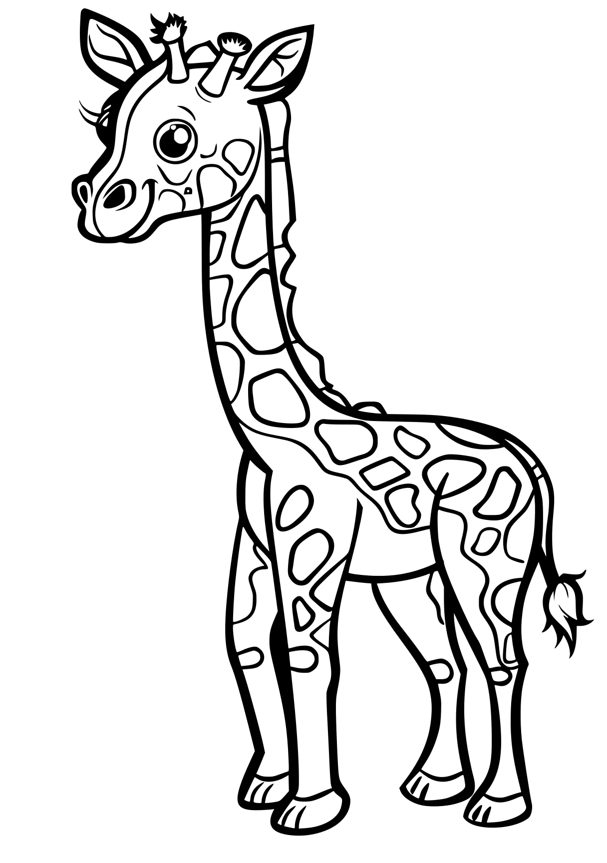 preschool coloring pages giraffe, brachiosaurus, llama, camel, horse, free page downloads