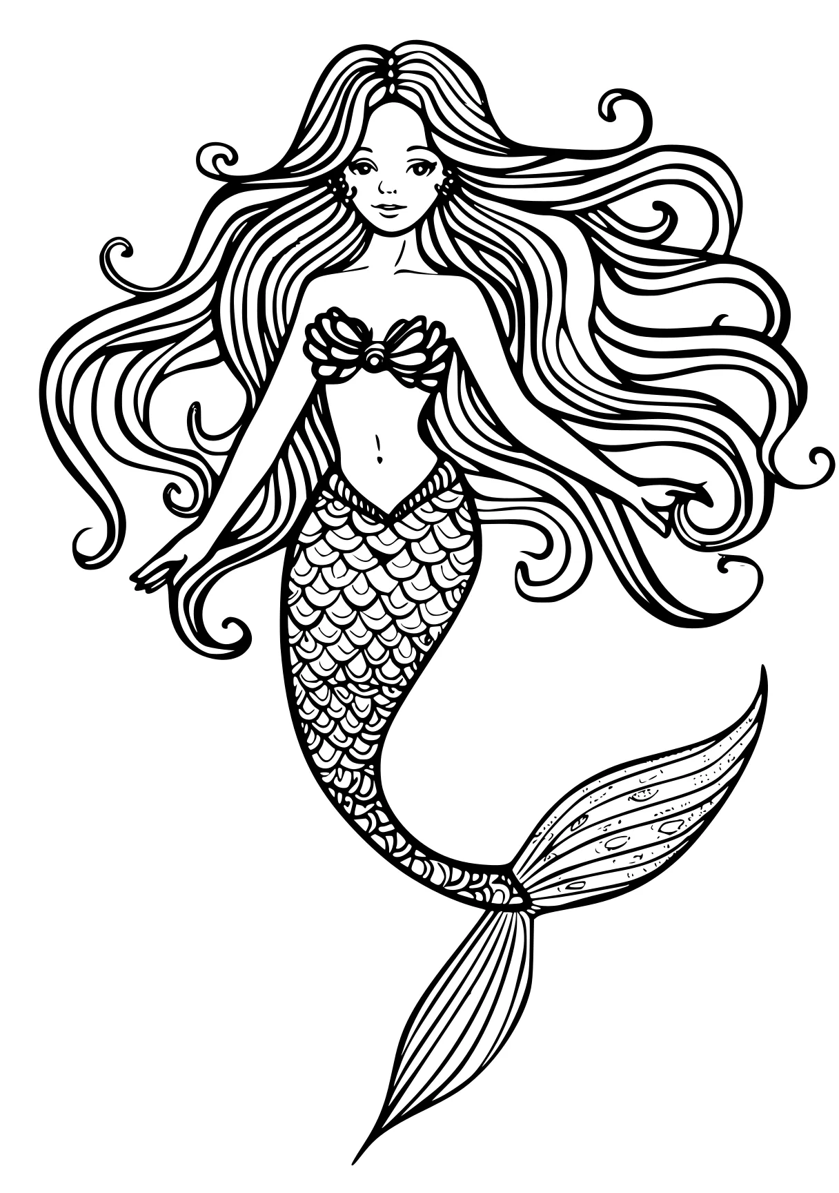 mermaid coloring pages mermaid, ariel, siren, zentangle, fish, free page downloads