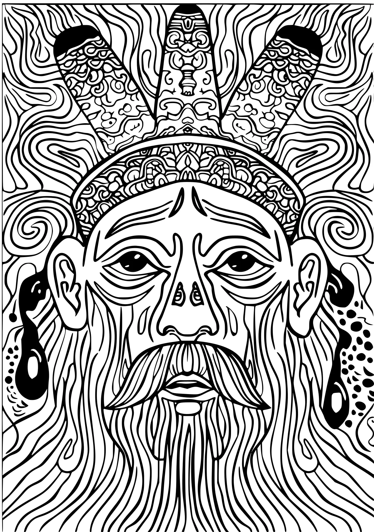 trippy coloring pages for adults, wizard, moses, zacchaeus, free page downloads