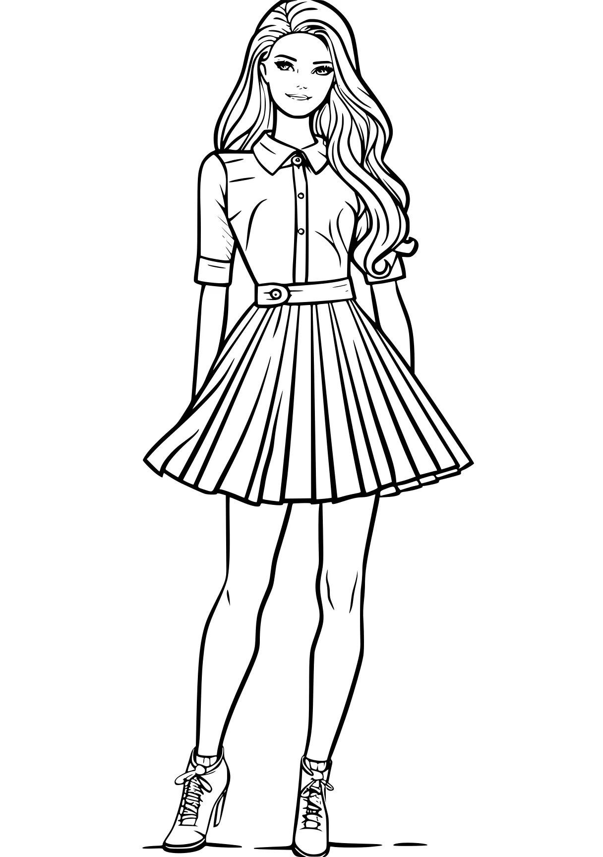 barbie coloring sheet sailor, girl, shinobu, free page downloads