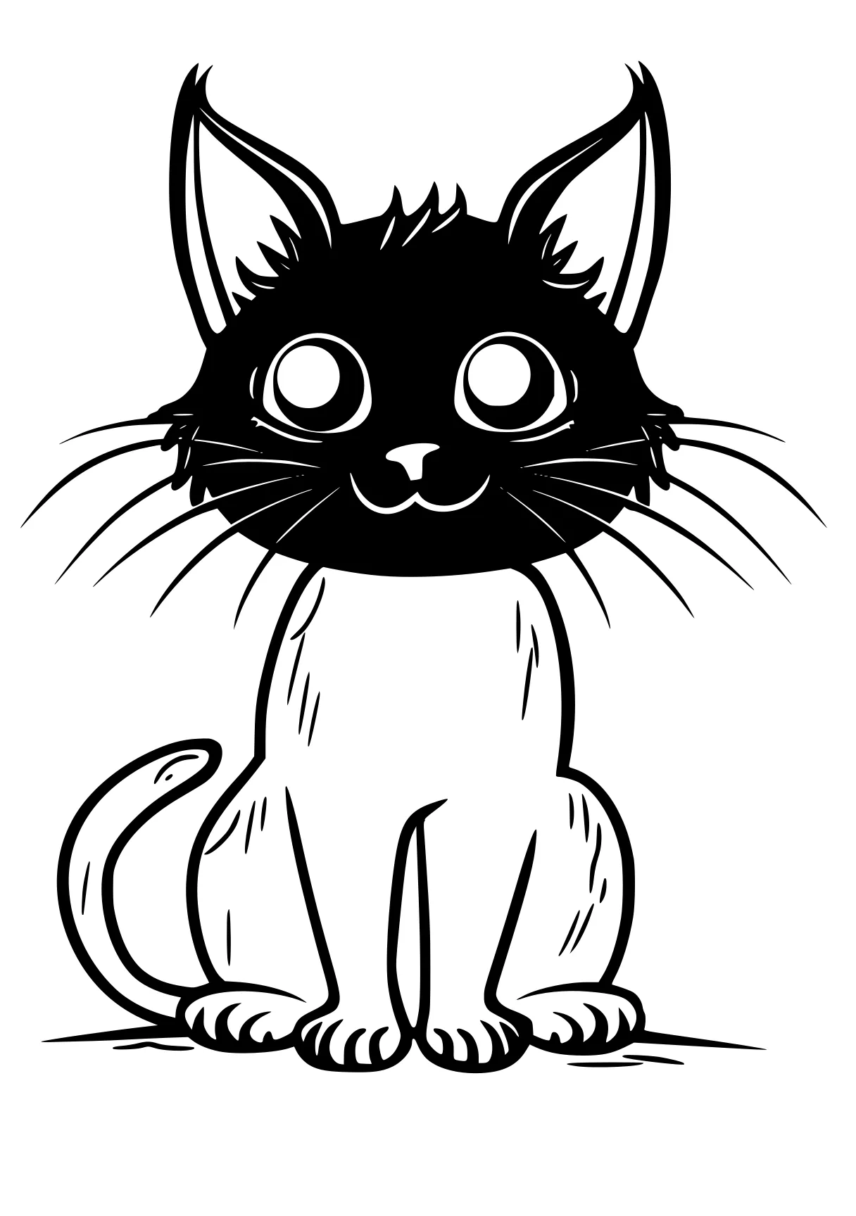 simple coloring sheets caticorn, kitty, cat, kuromi, scratch, free page downloads