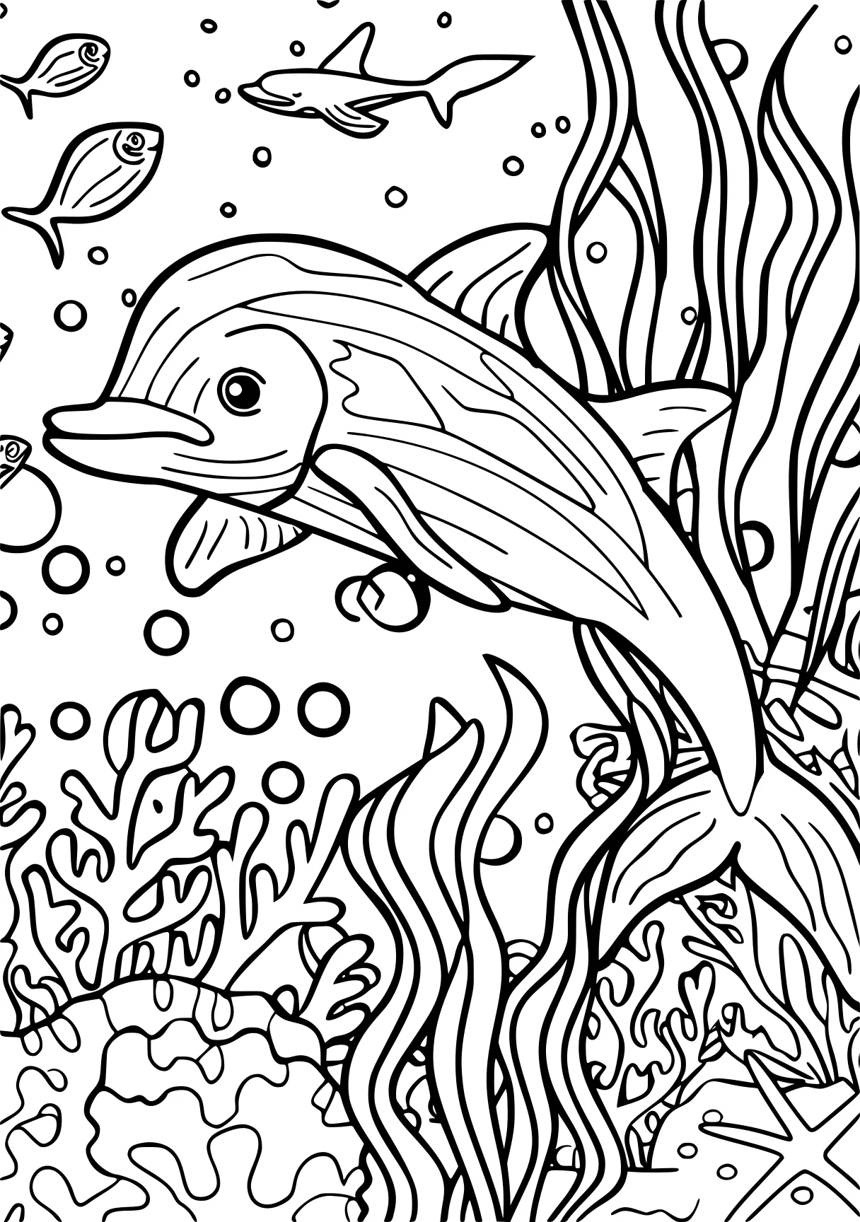 ocean animals coloring pages, peacock, zentangle, fish, free page downloads