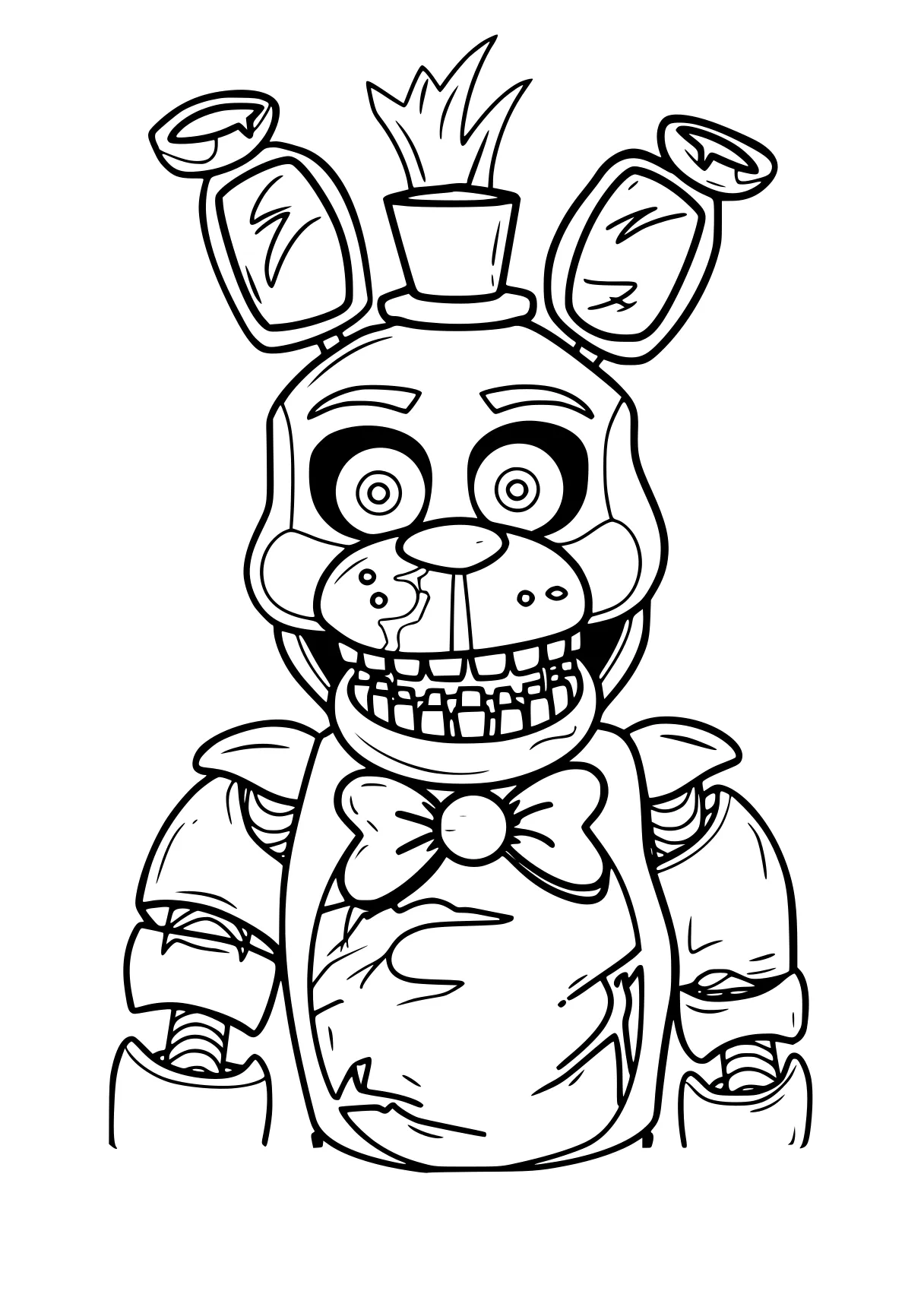 five nights at freddy's coloring page fnaf, fazbear, bonnie, zomboss, clown, free downloads