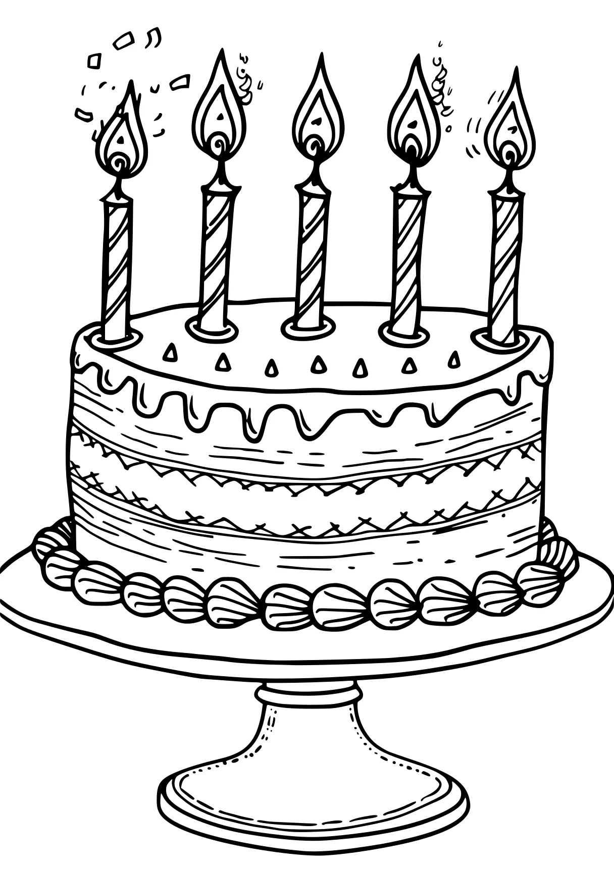 birthday cake coloring page cake, birthday, years, free downloads