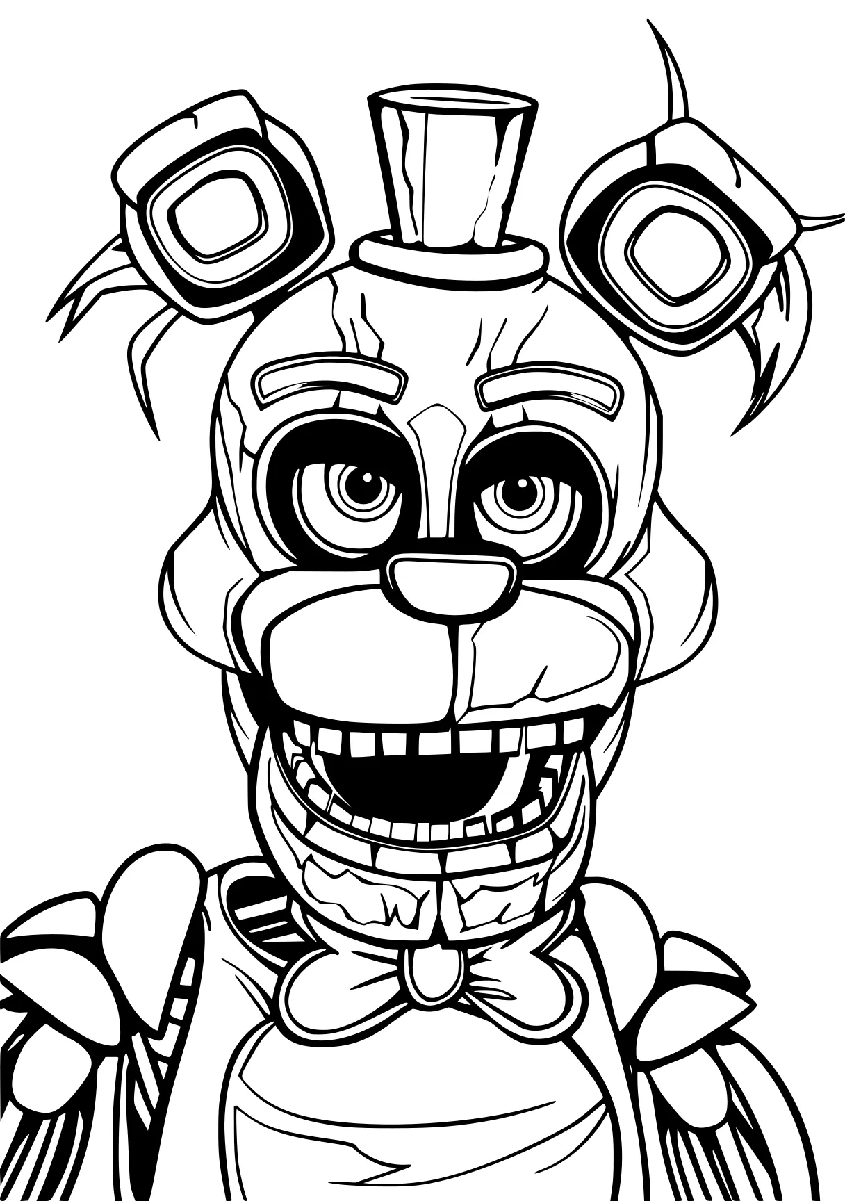 five nights at freddy's coloring page fnaf, fazbear, bonnie, chica, twisty, free downloads