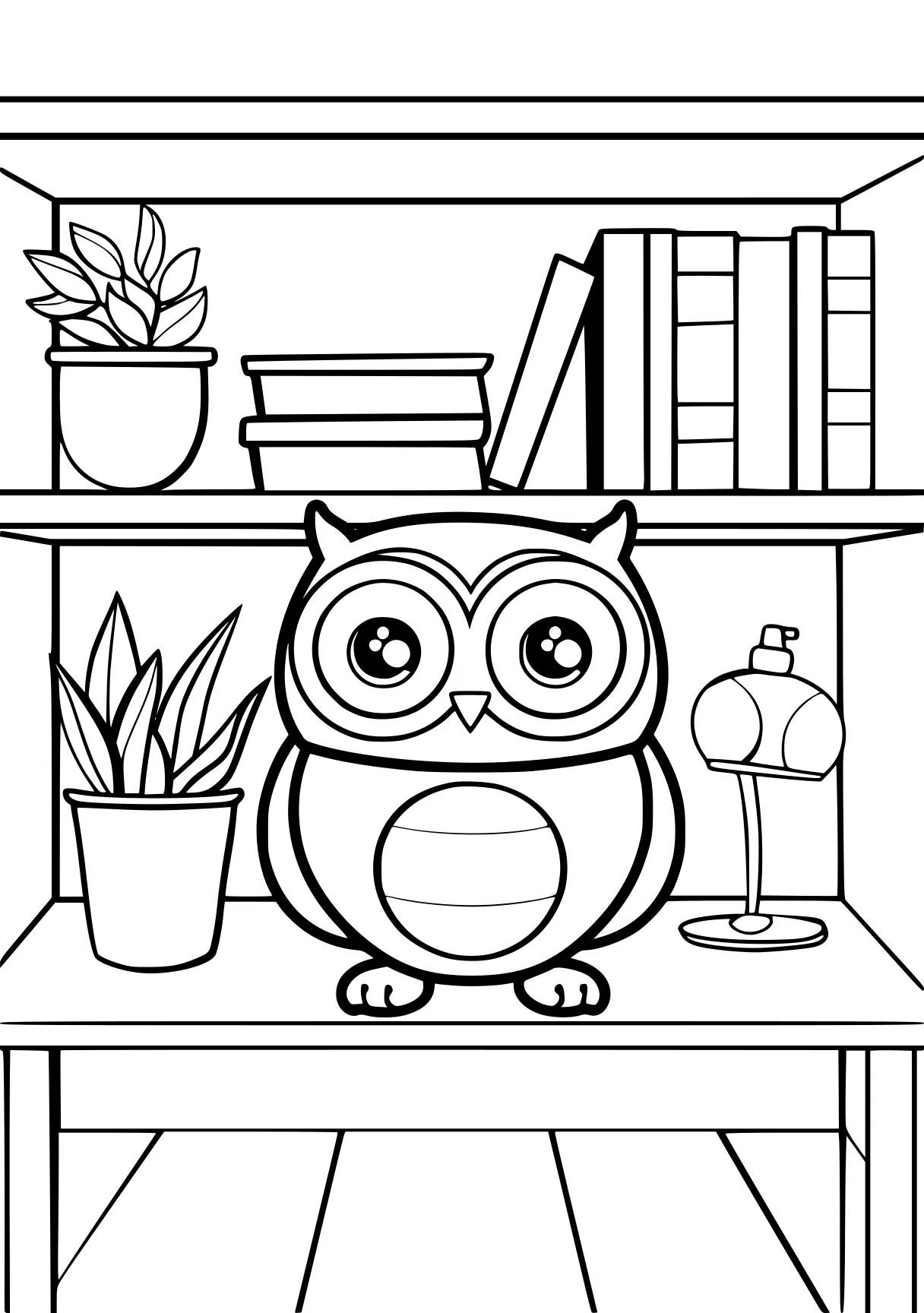 aesthetic coloring page owl, printables, illustrator, free downloads