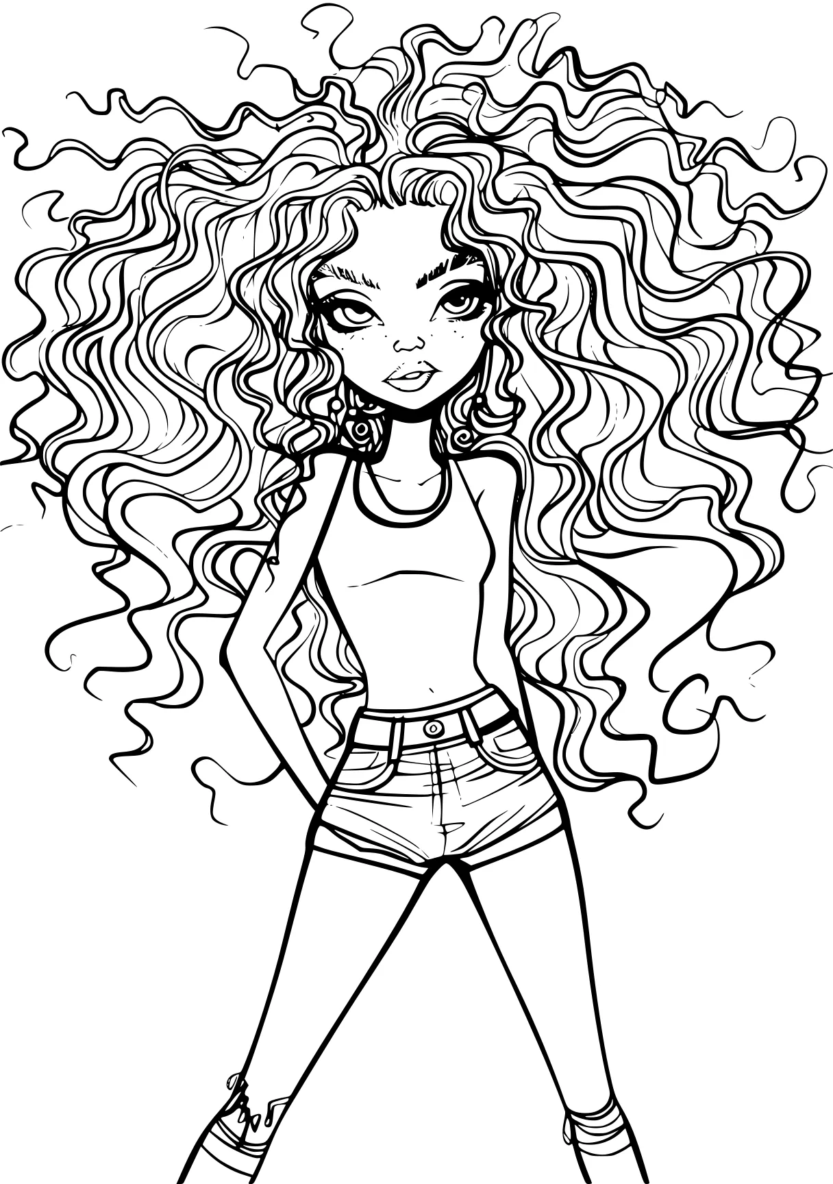 bratz coloring pages noodle, bratz, glamrock, girl, illustrator, free page downloads