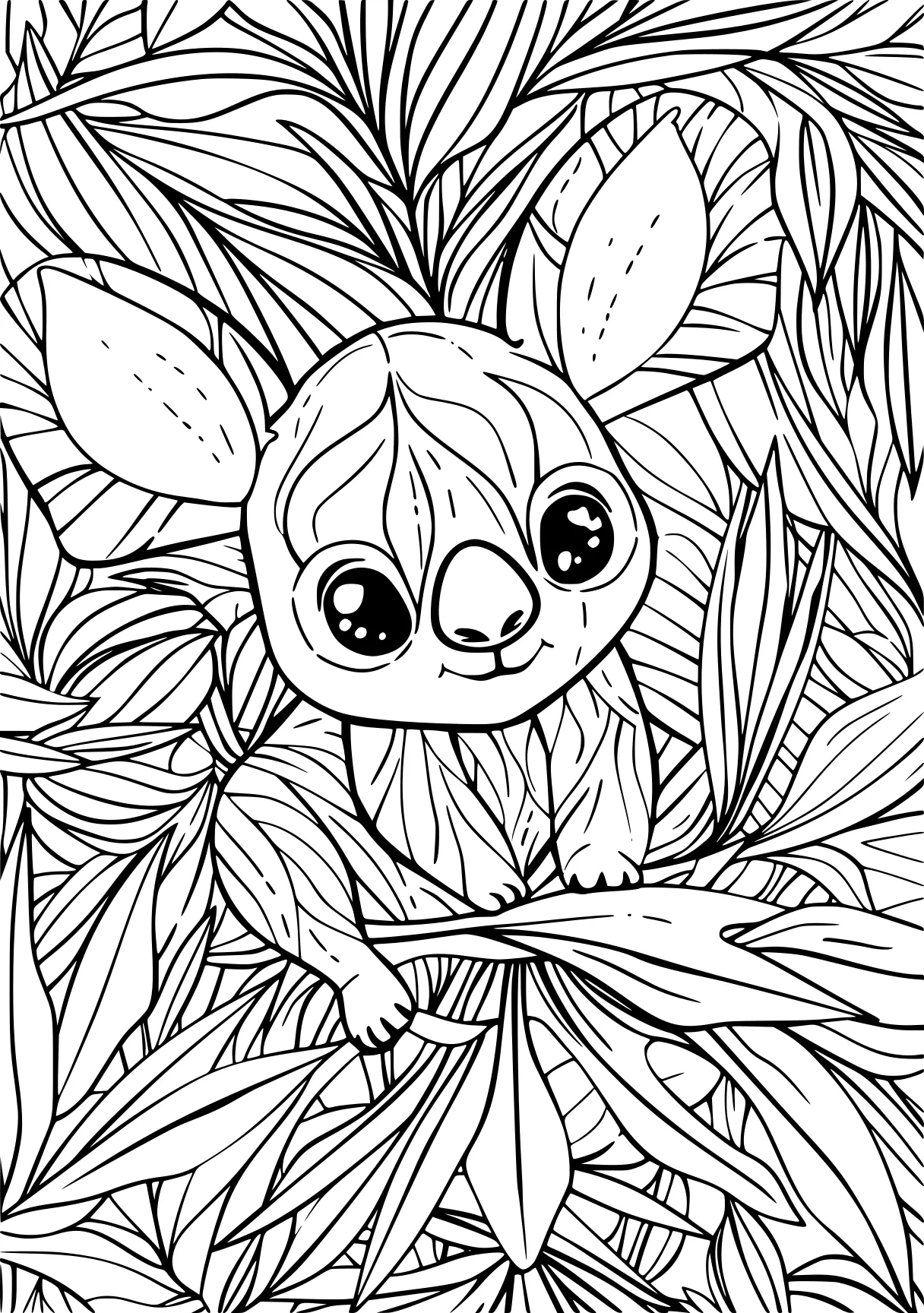 stitch colouring pages, koala, stitch, colouring, free coloring page downloads