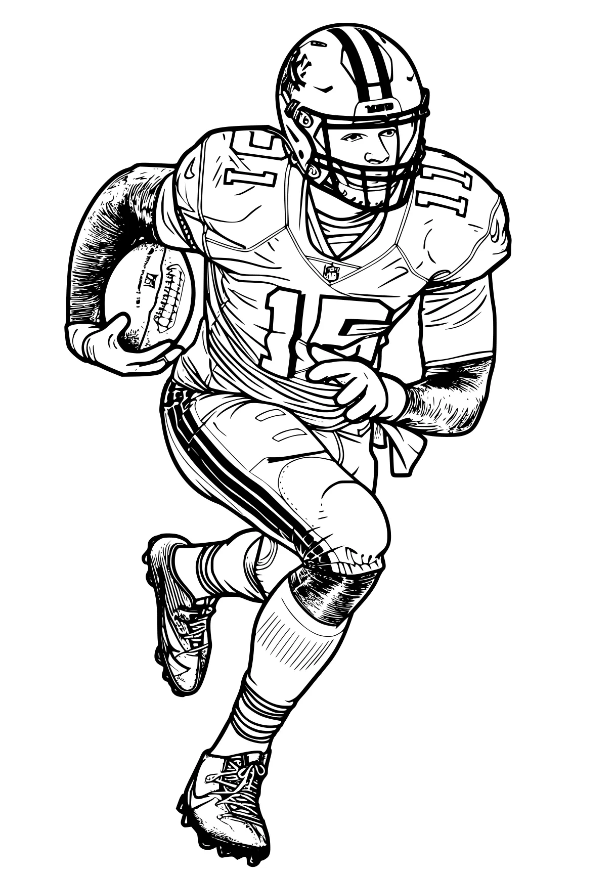 football player coloring page sports, football, 49ers, hatcher, ball, free downloads