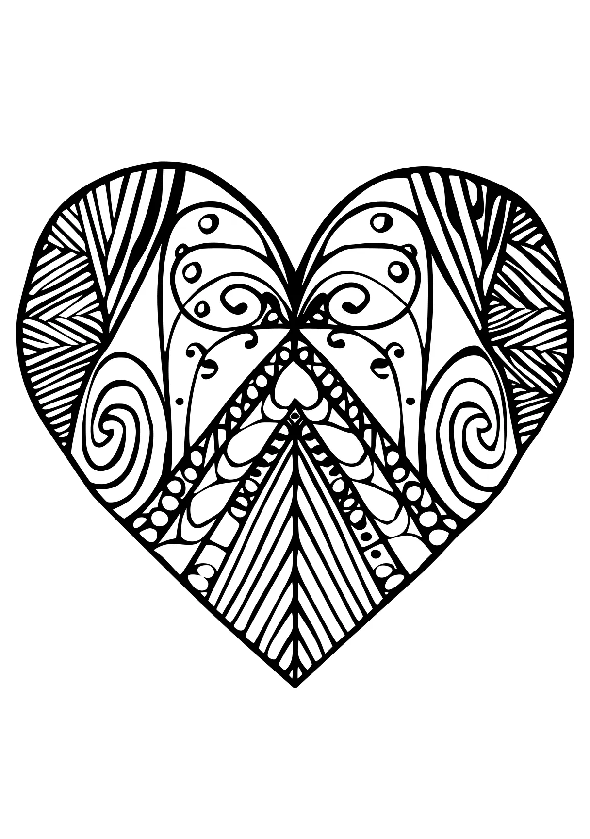 heart coloring sheet heart, zentangle, iheartcraftythings, free page downloads