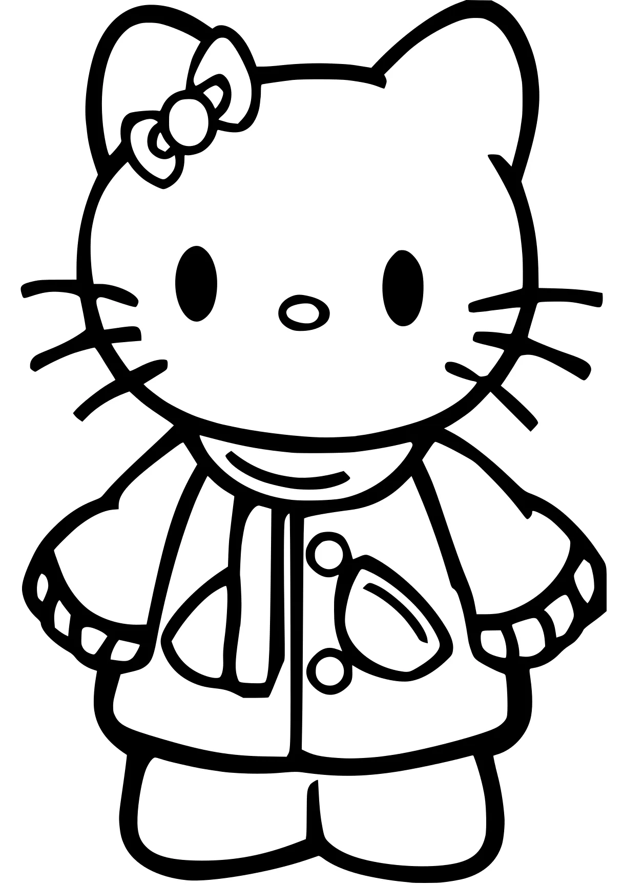 coloring pages printable hello kitty sanrio, cinnamoroll, kitty, garfield, doraemon, free page downloads