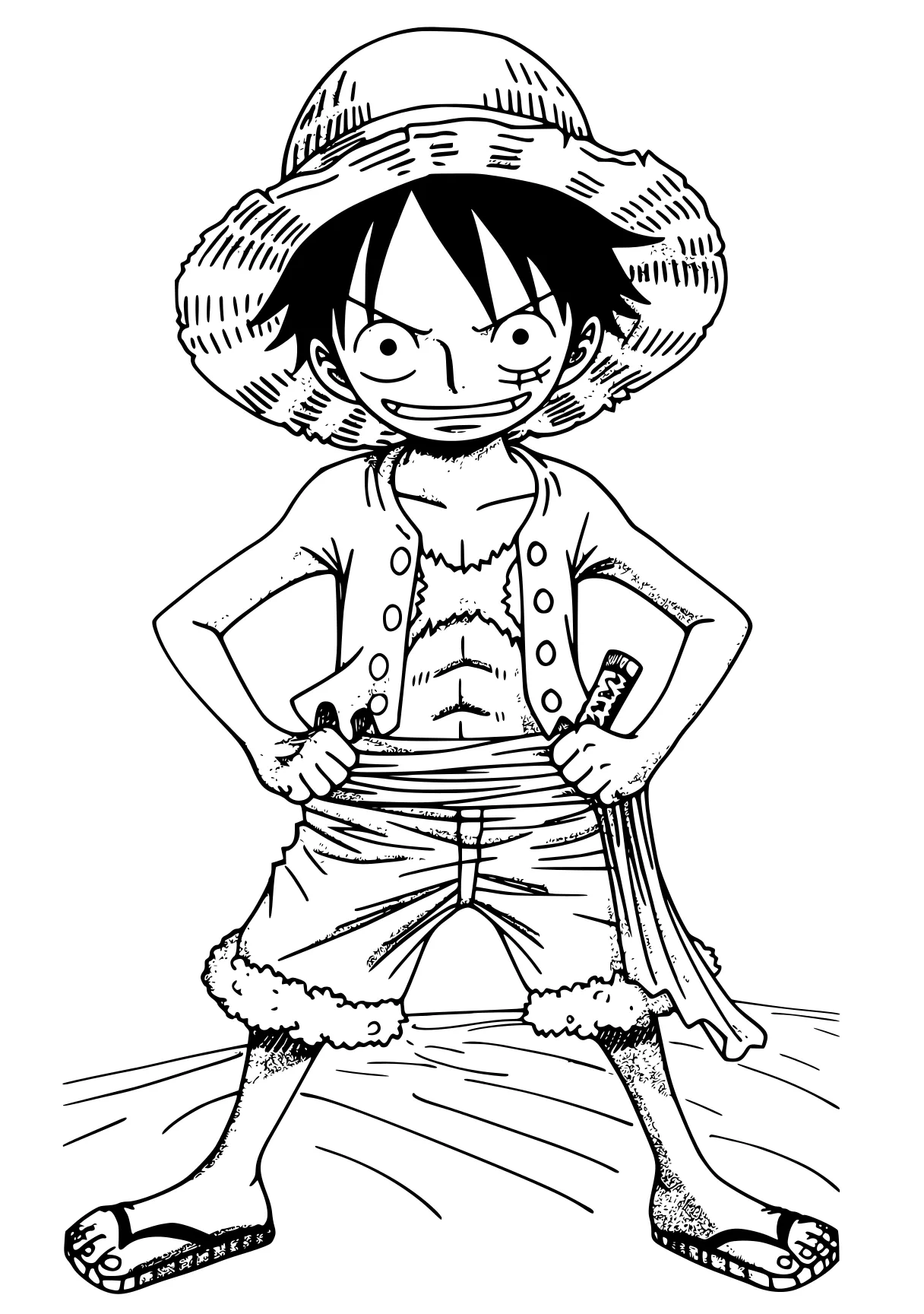 one piece coloring pages luffy, tanjiro, mha, sasuke, shin, free page downloads