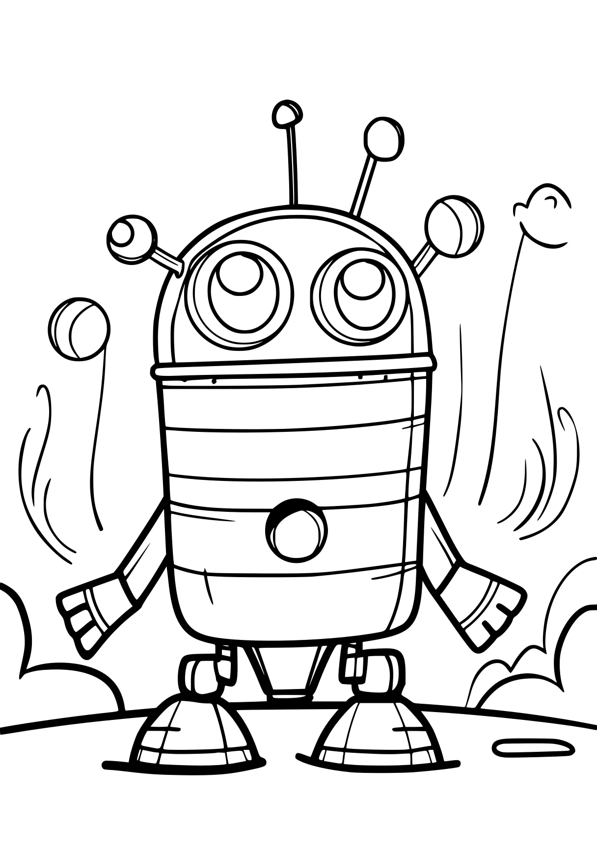 coloring pages sheets robot, minion, illustrator, free page downloads