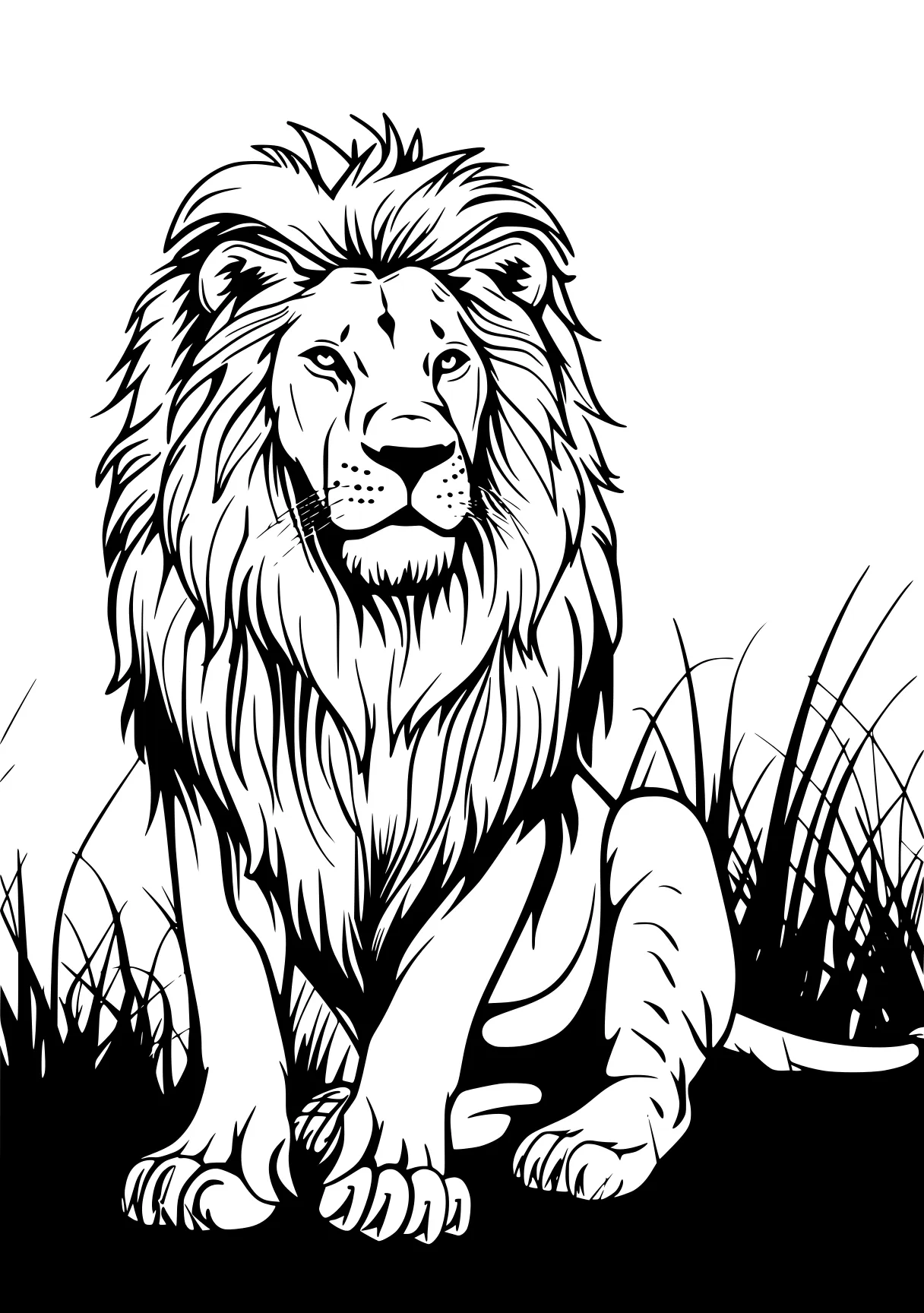 lion coloring page lion, lions, illustrator, safari, free downloads