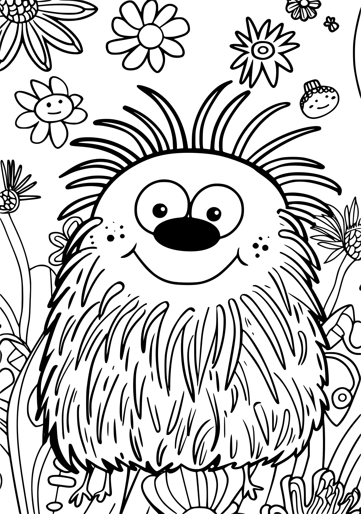 huggy wuggy coloring pages hedgehog, bumble, owl, free page downloads