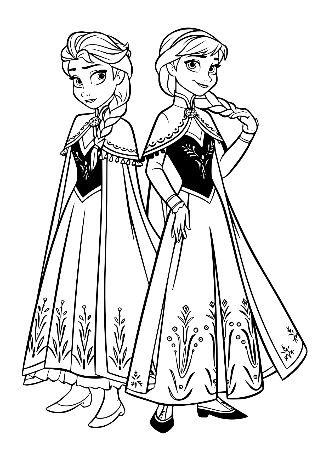 anna elsa coloring page dresses, dolls, widow's, children, clothes, free downloads