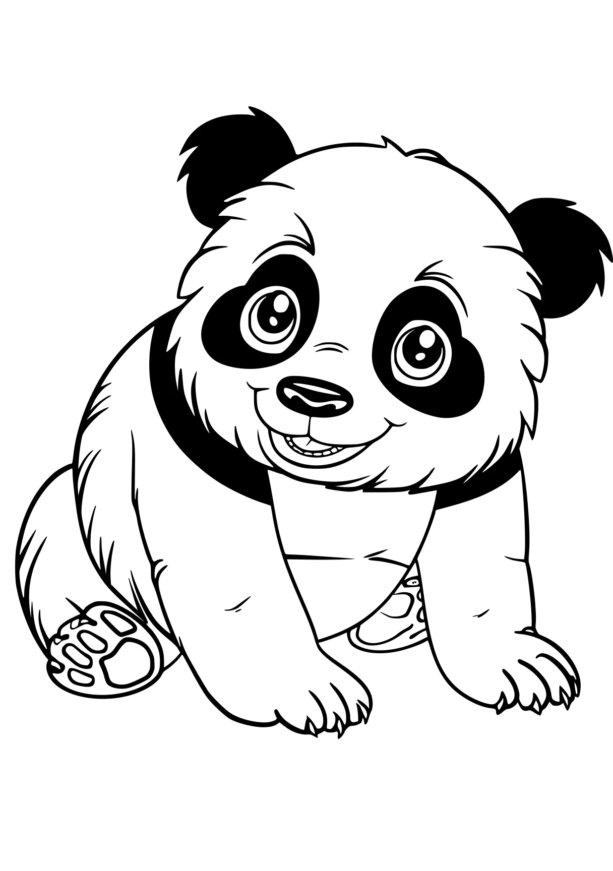 panda coloring sheet panda, pug, raccoon, sloth, dog, free page downloads