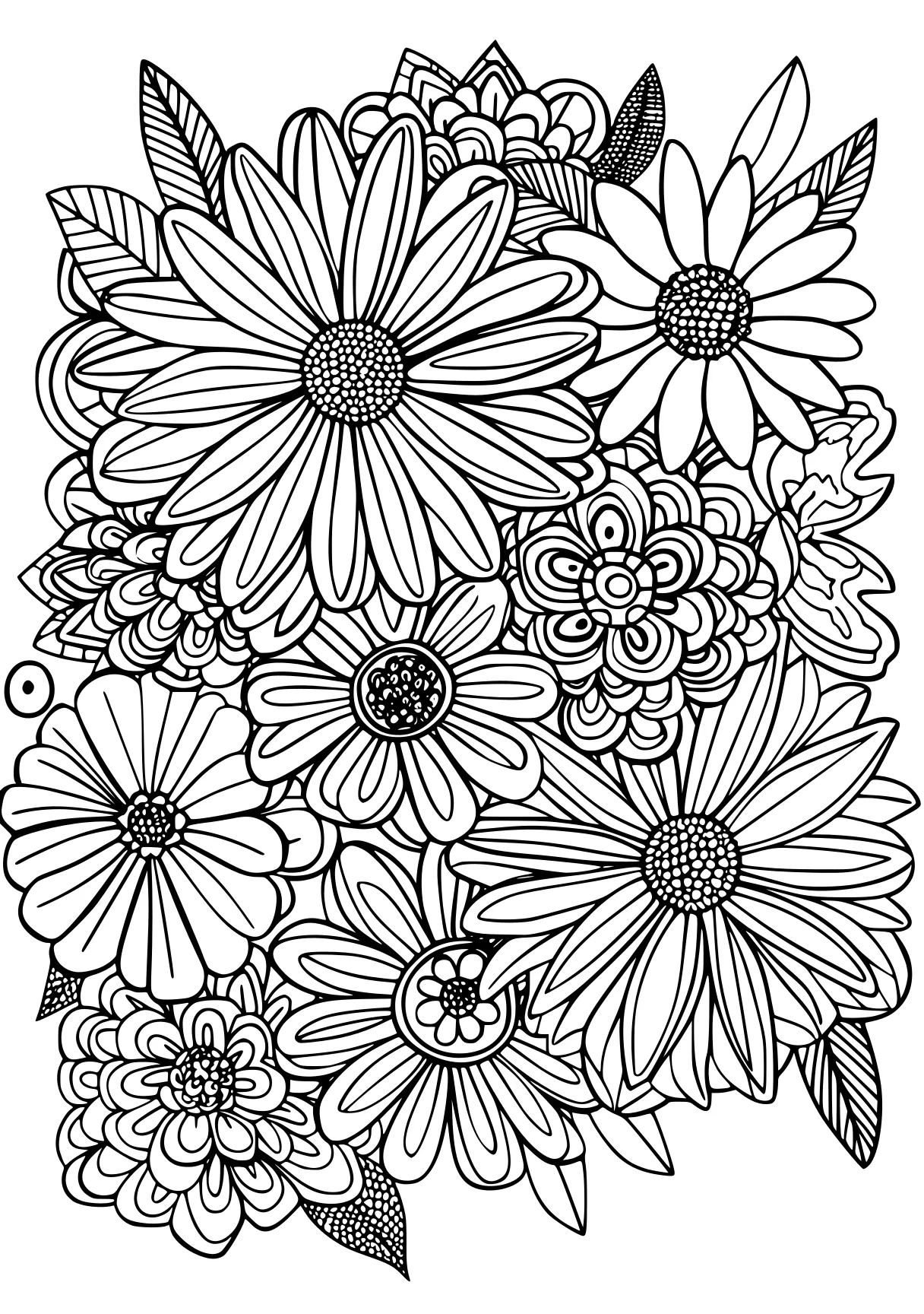 flower coloring pages for adults, zentangle, colouring, flowers, free page downloads