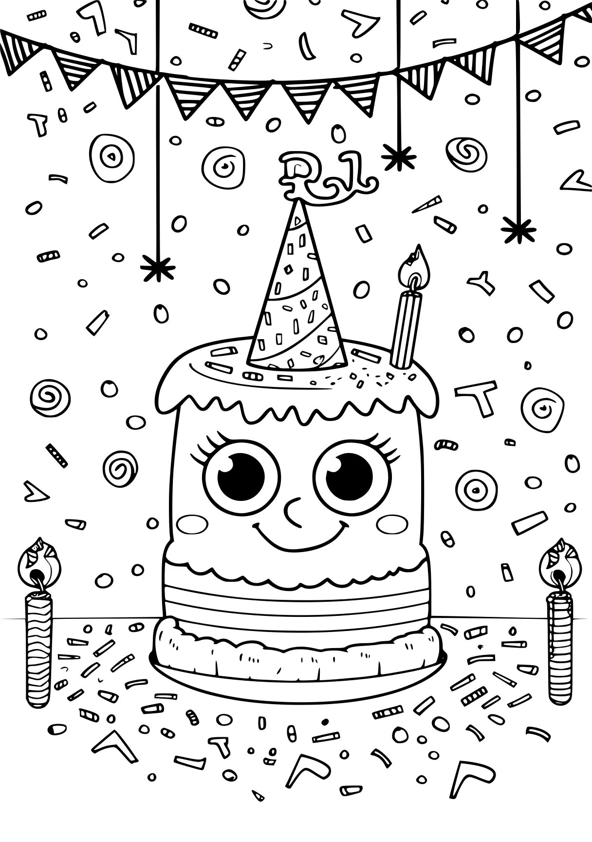 birthday coloring page, birthday, printables, shopkins, free downloads