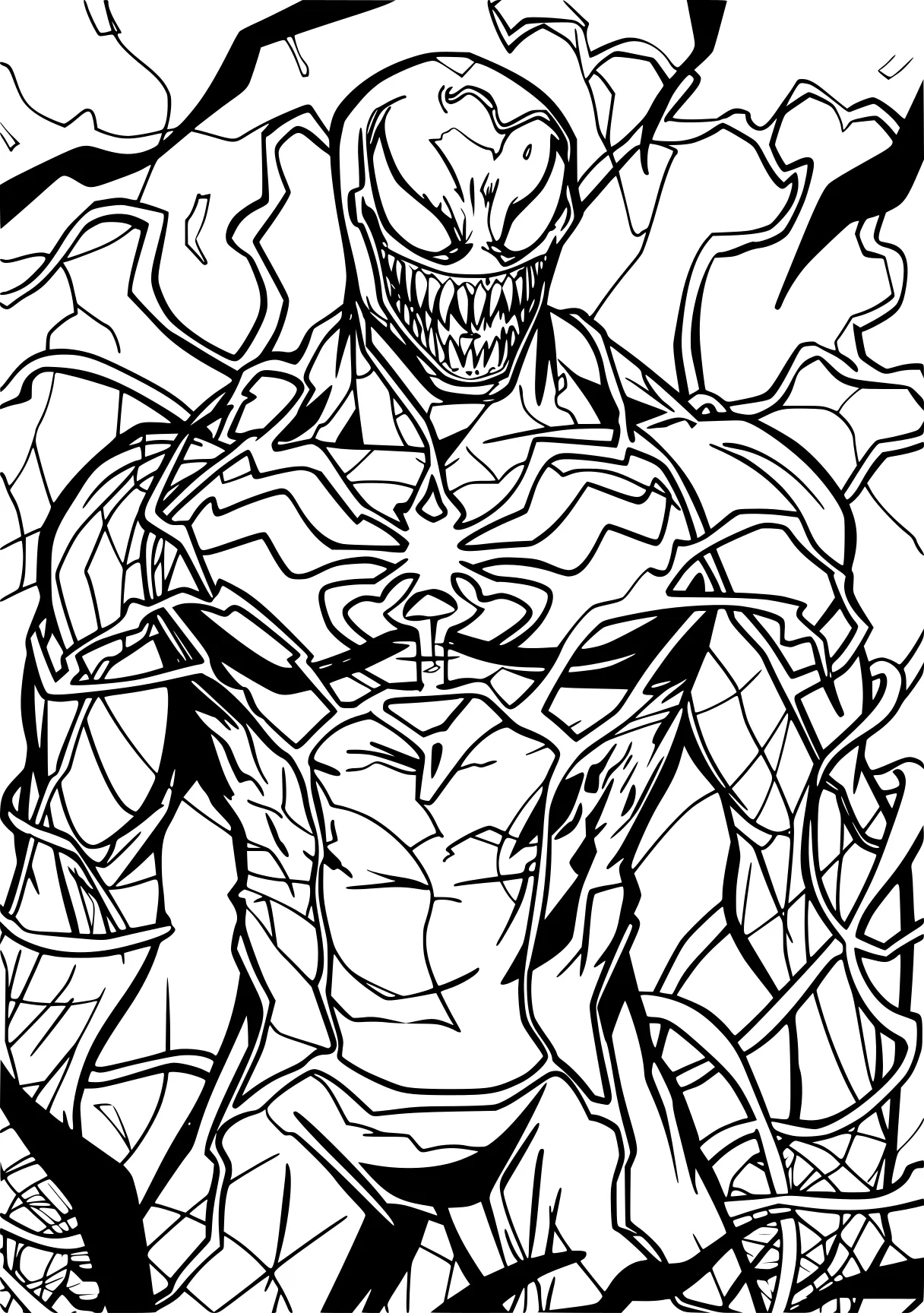 venom coloring pages venom, jiren, frieza, wolverine, carnage, free page downloads