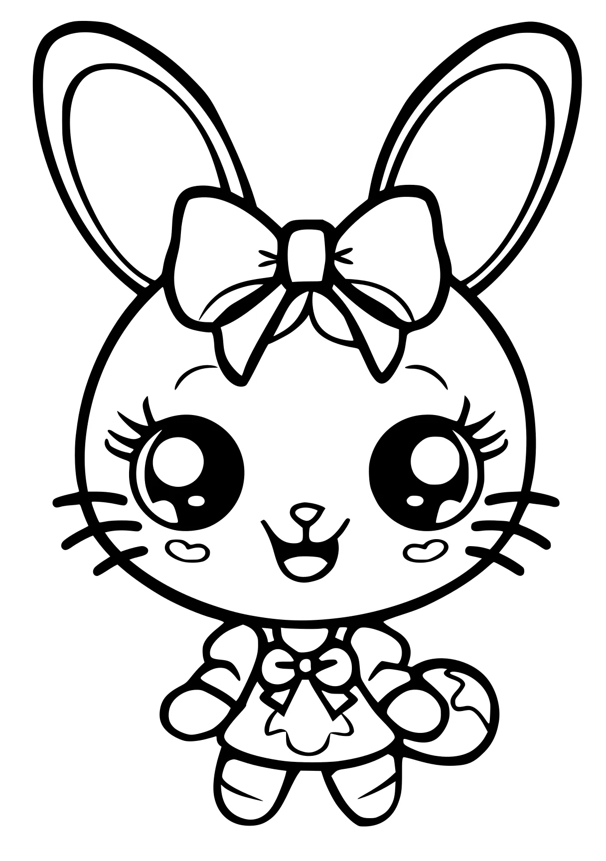 kawaii coloring pages bunny, rabbit, cinnamoroll, free page downloads