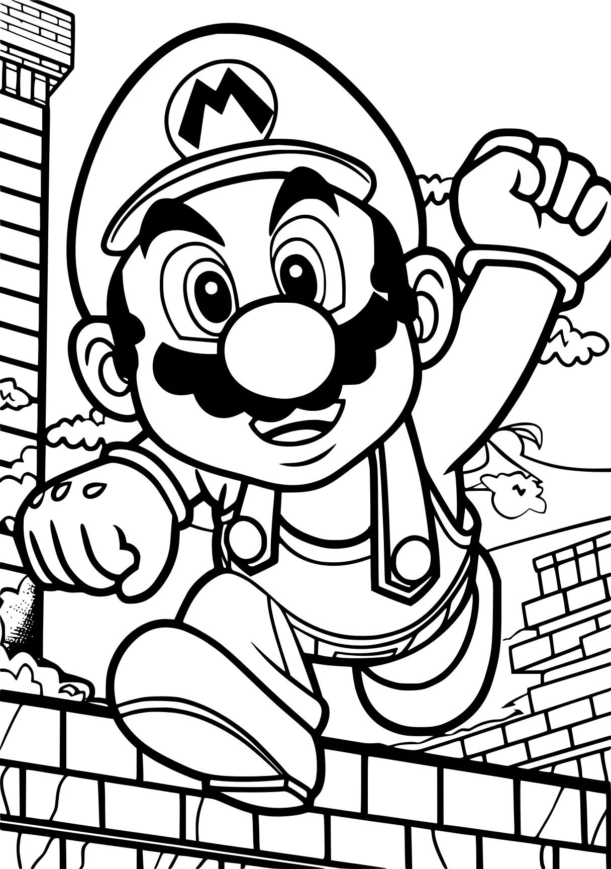 mario bros coloring pages mario, luigi, nintendo, free page downloads