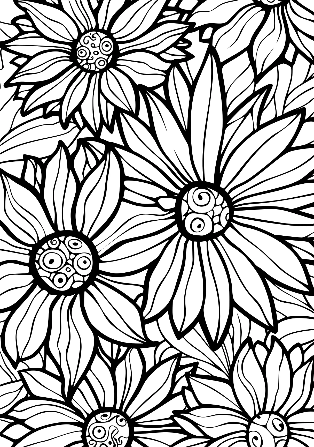 mothers day coloring sheet, colouring, sunflower, pattern, free page downloads