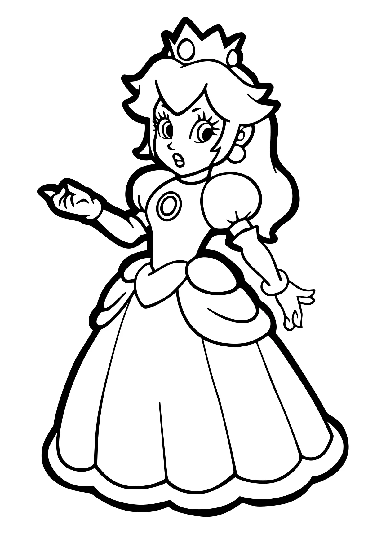 princess peach coloring page rosalina, peach, daisy, rosa, princess, free downloads