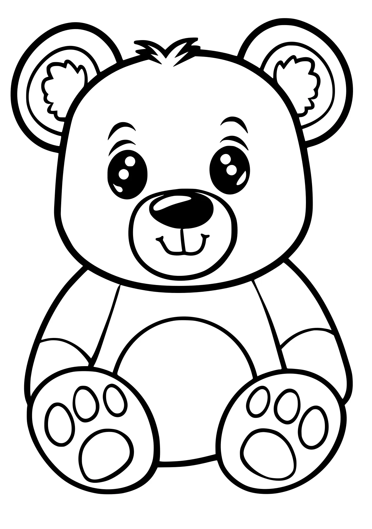 new years coloring pages bear, fazbear, teddy, free page downloads