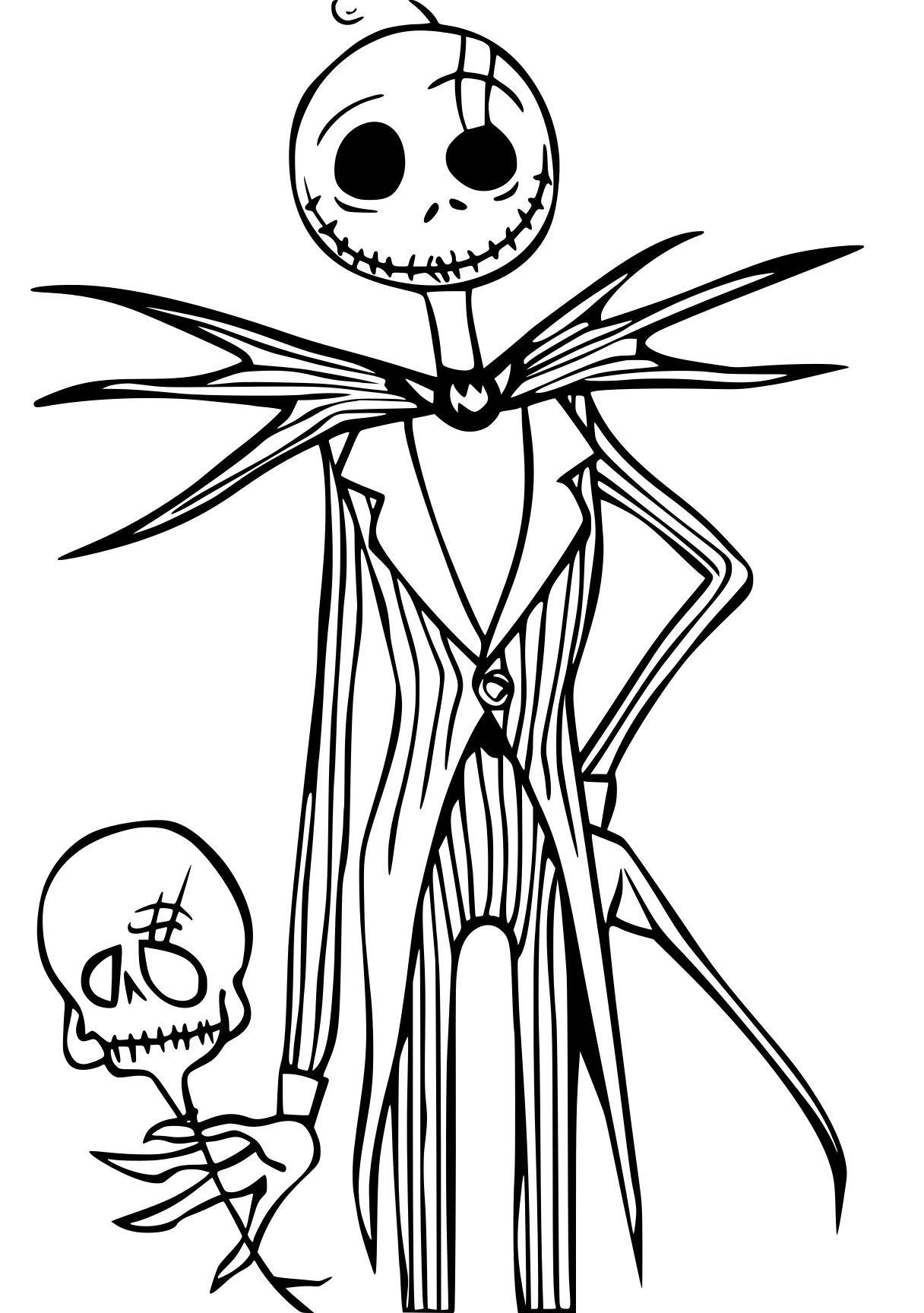 coloring pages nightmare before christmas skellington, addams, scarecrow, bendy, skeleton, free page downloads