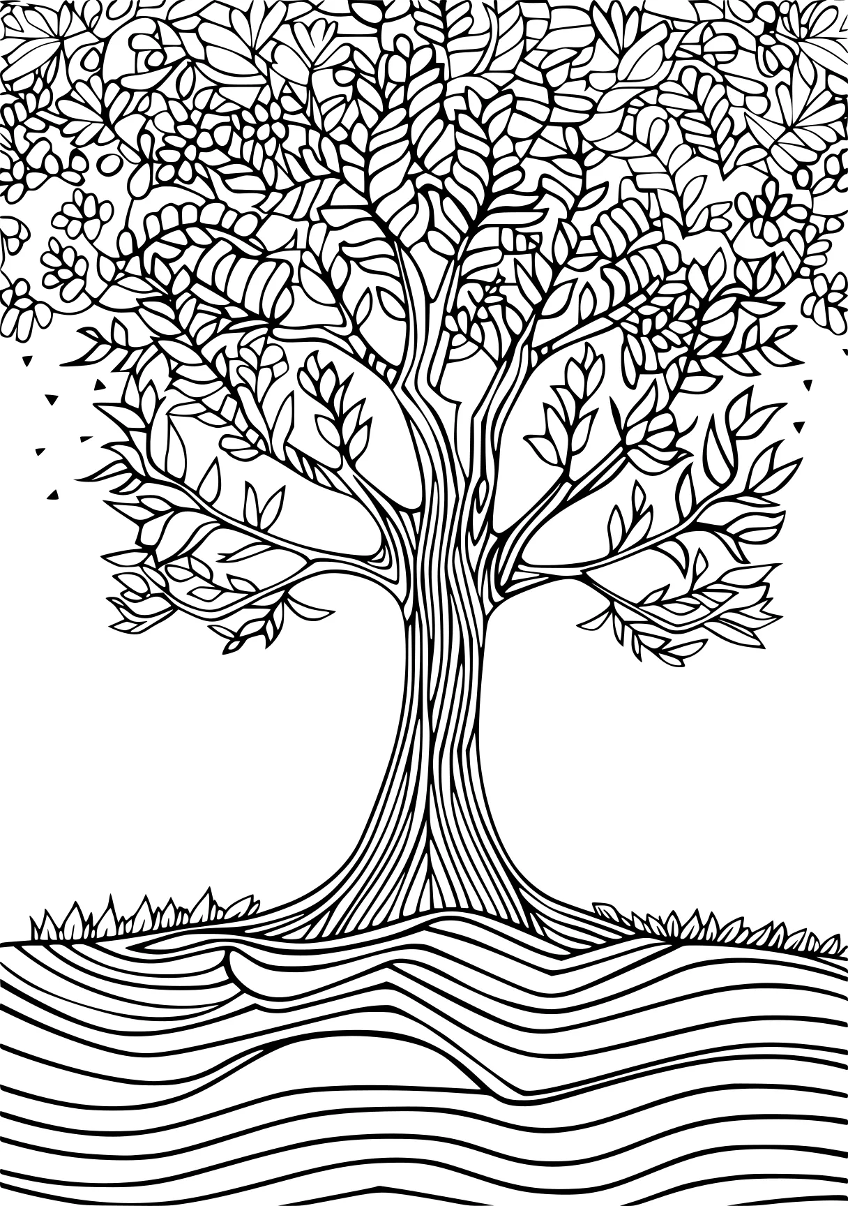 tree coloring page zacchaeus, tree, trees, free downloads