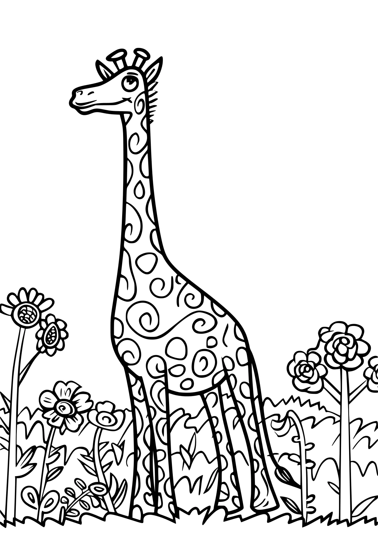 online colouring giraffe, brachiosaurus, llama, free coloring page downloads