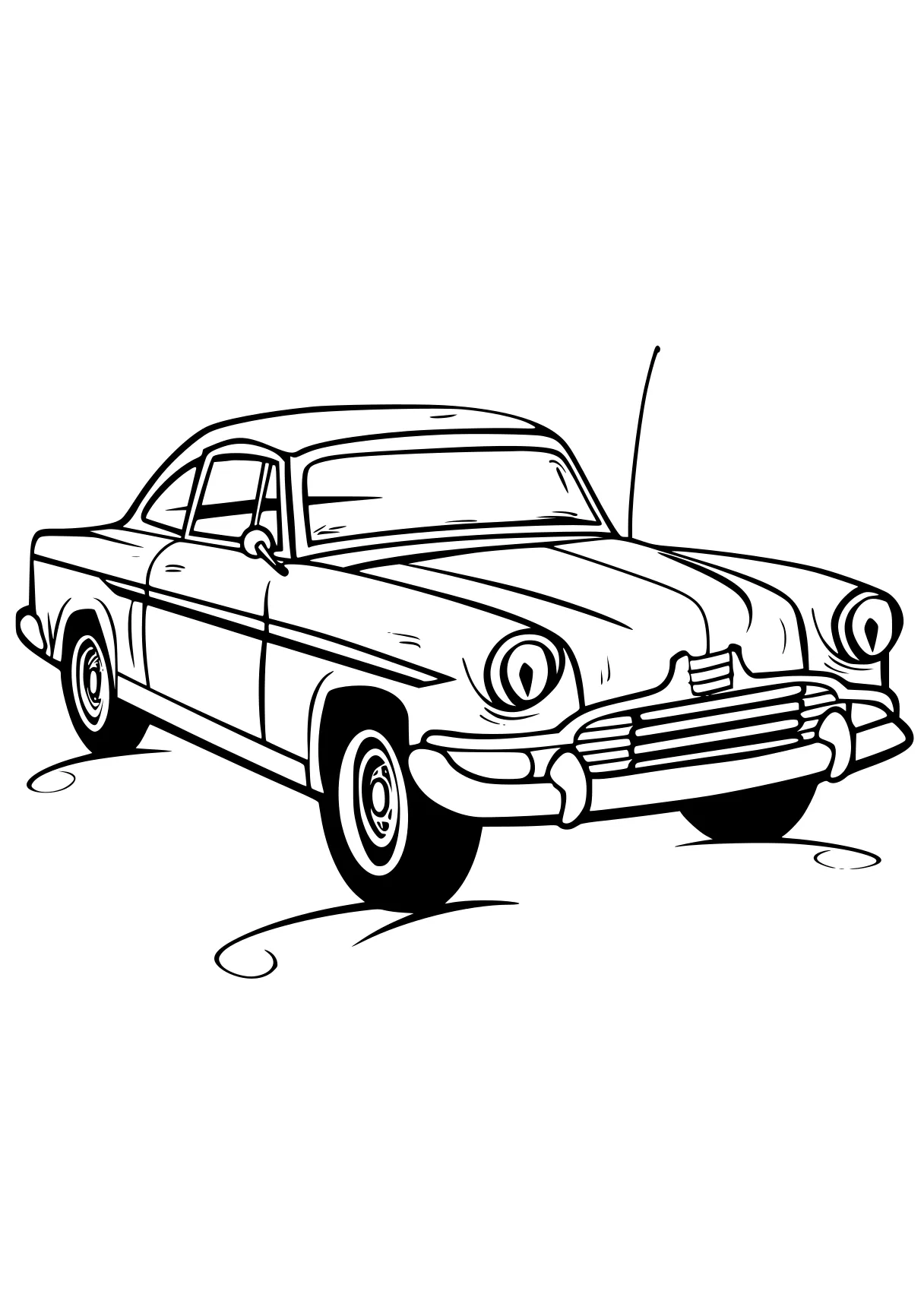 car coloring car, vehicle, cars, a4, illustrator, free page downloads