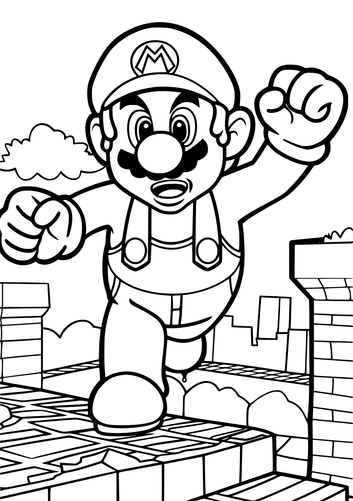 mario bros coloring pages mario, luigi, pocoyo, free page downloads