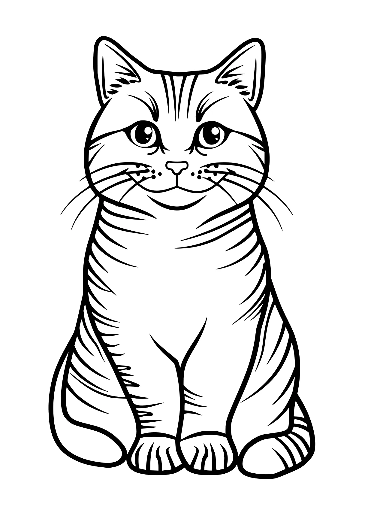 cute cat coloring pages garfield, cat, tiger, free page downloads