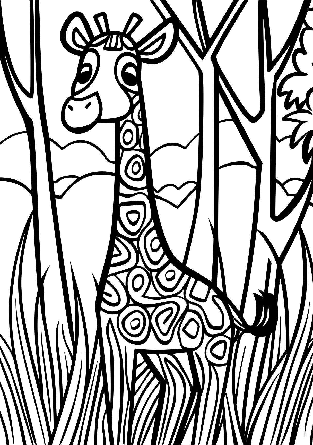 coloring images zentangle, giraffe, elephant, free page downloads