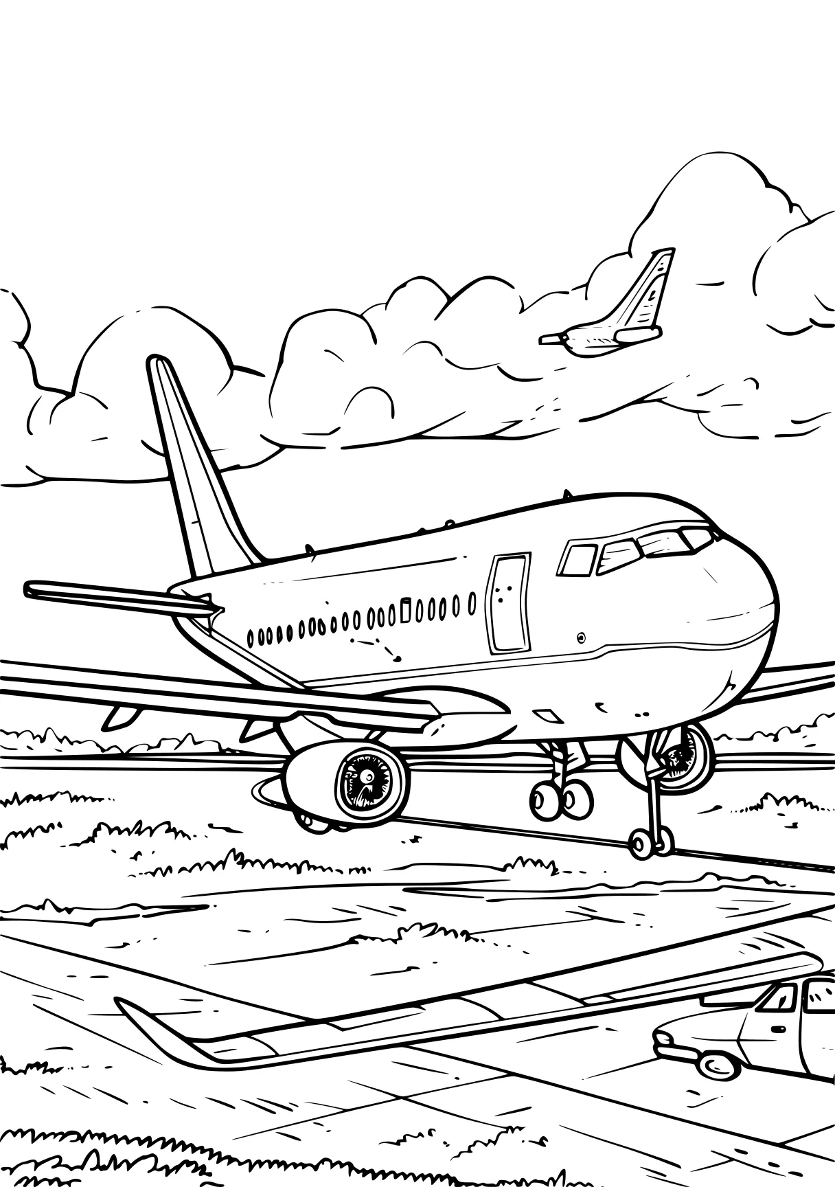 airplane coloring page plane, aeroplane, airplane, jet, transportation, free downloads