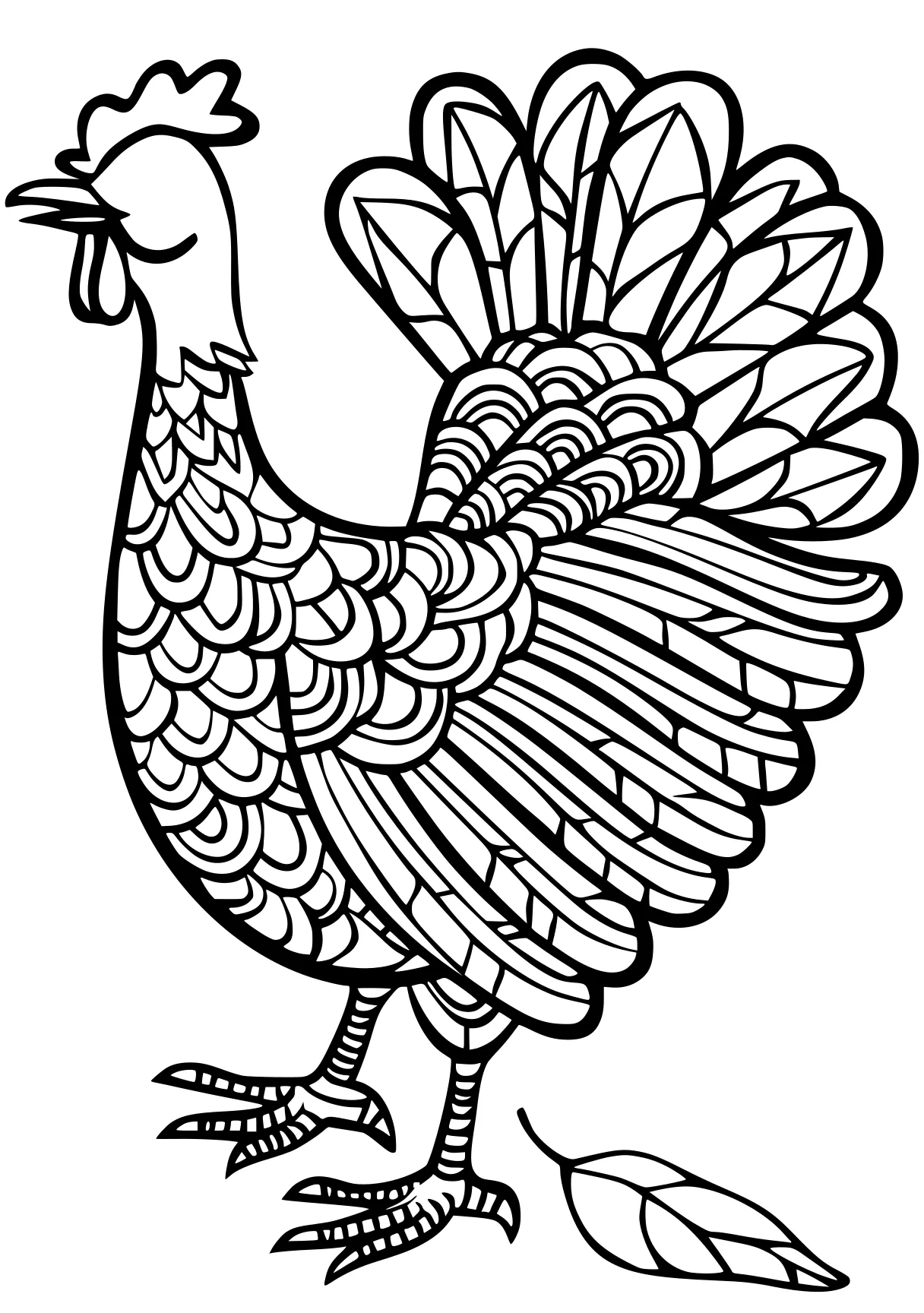 thanksgiving coloring pages rooster, peacock, turkey, free page downloads