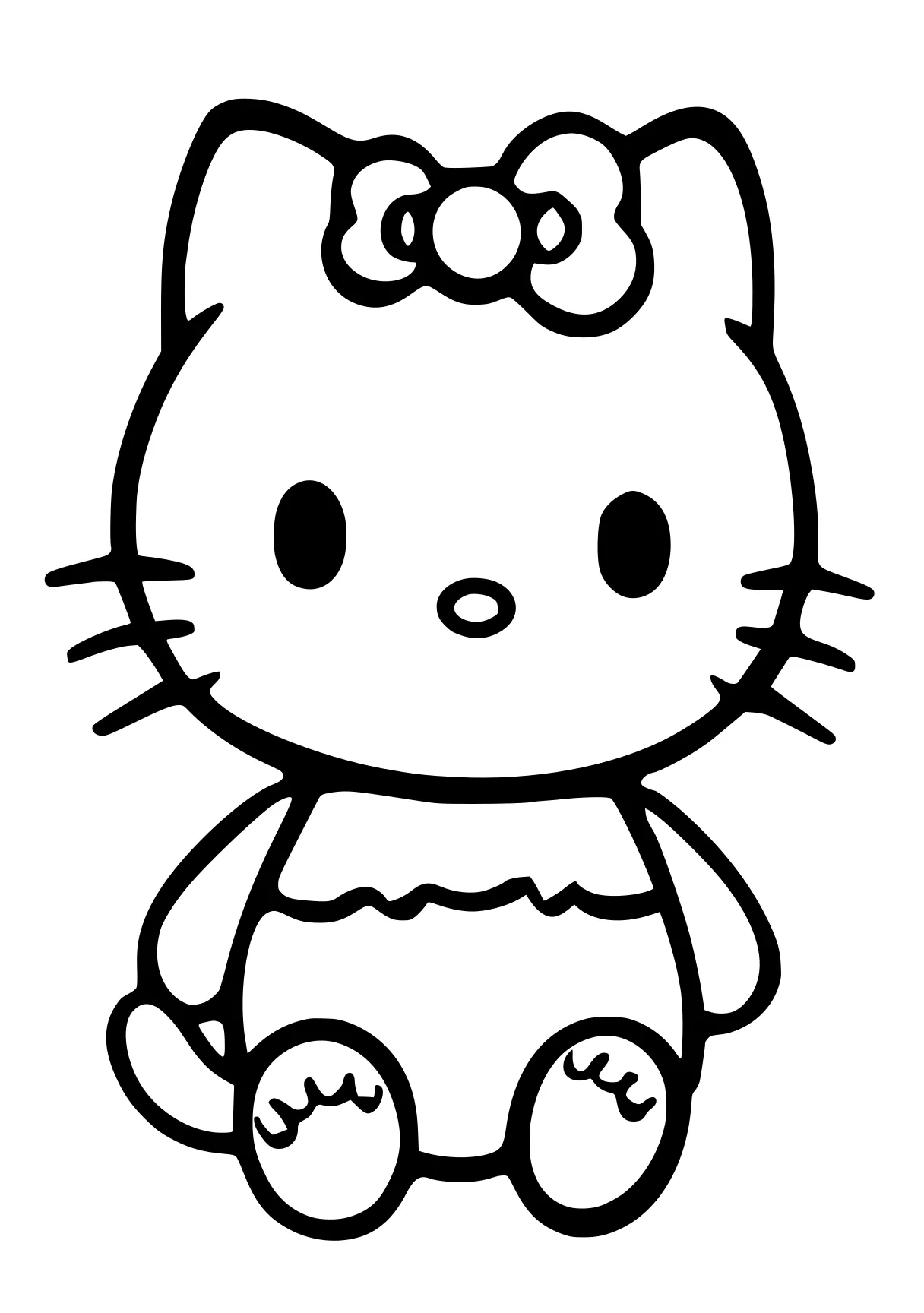 hello kitty coloring sheet sanrio, cinnamoroll, kitty, molang, peppa, free page downloads