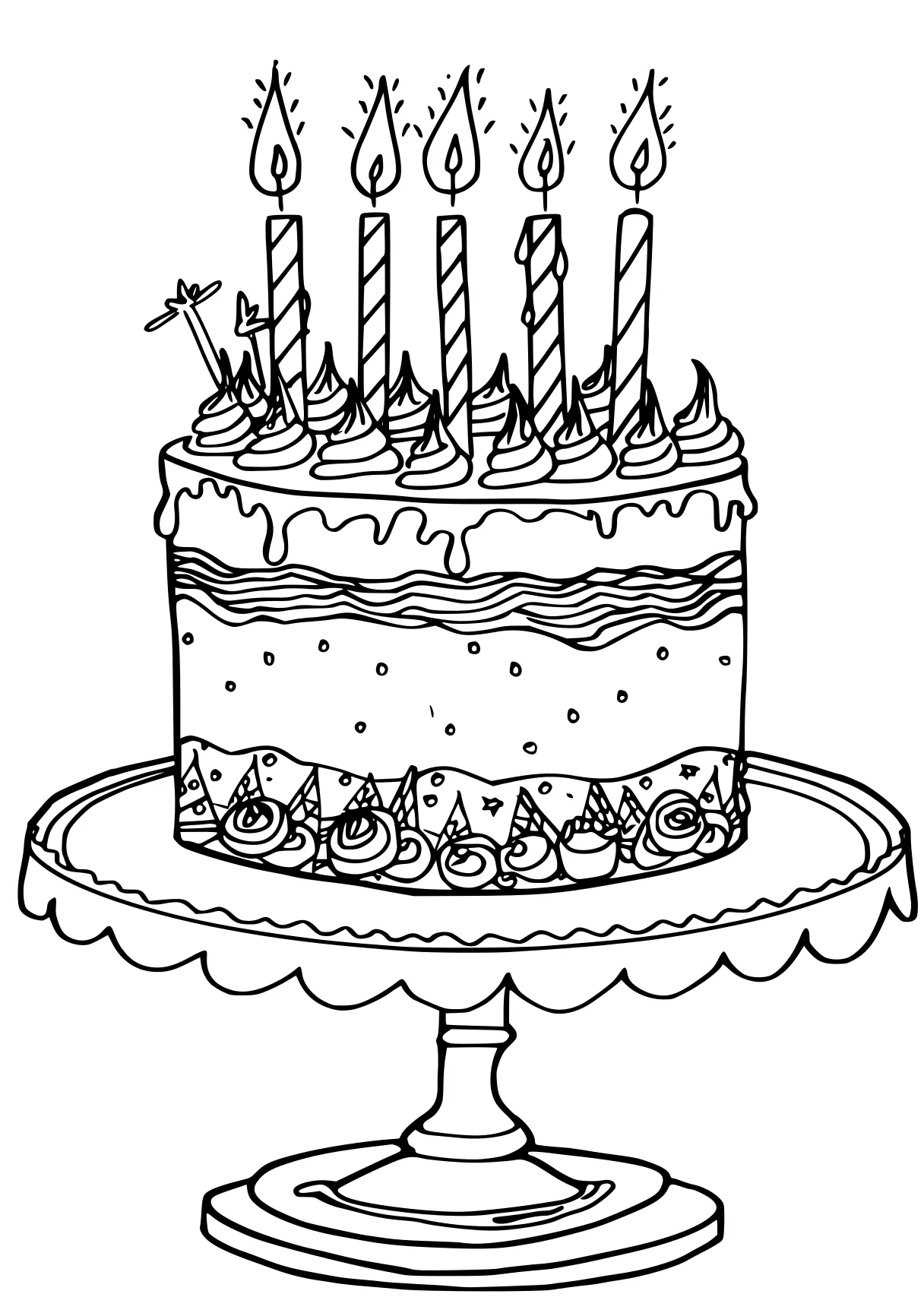 birthday cake coloring page cake, birthday, cupcake, free downloads