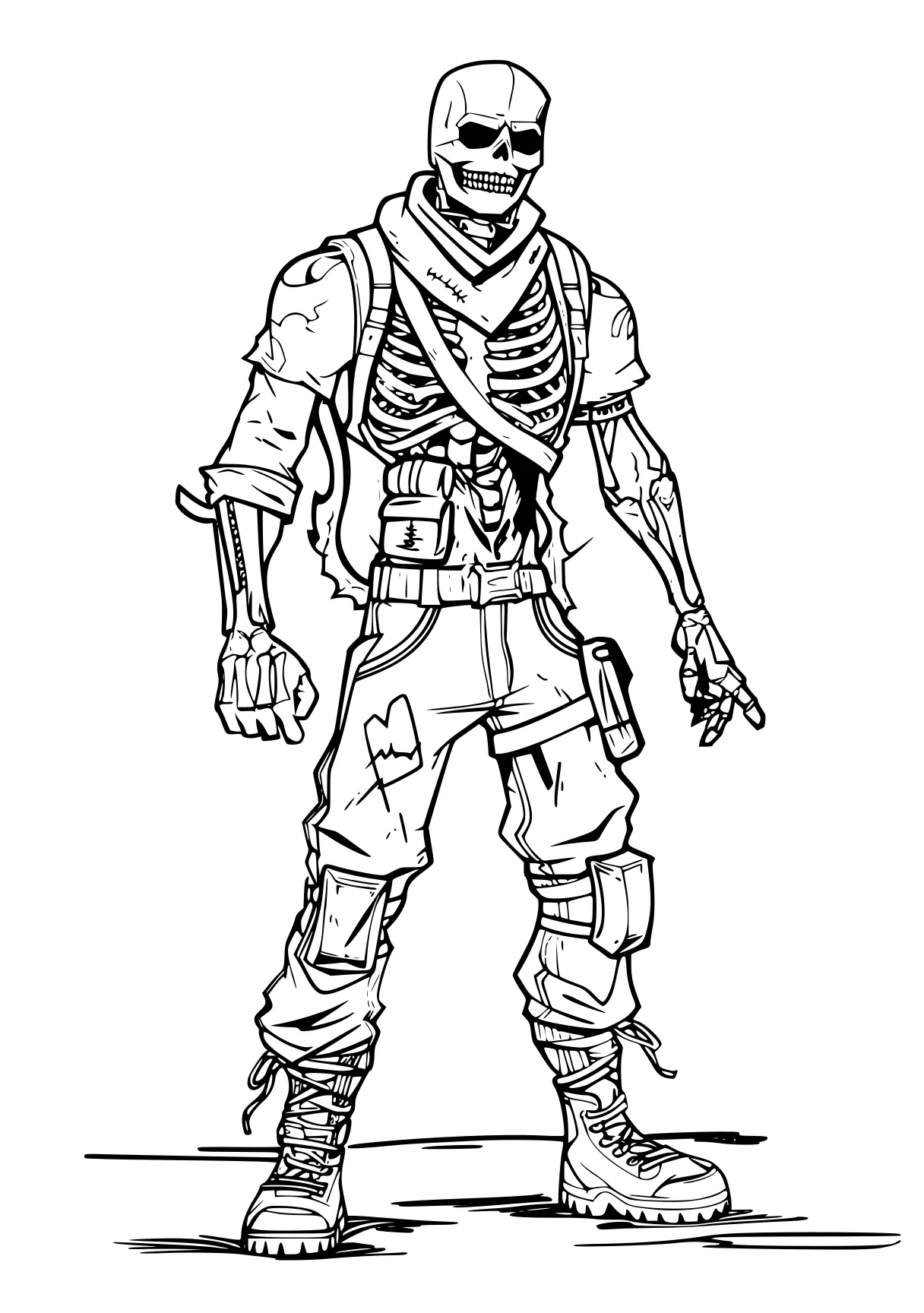 fortnite coloring pages soldier, ranger, hunter, kakashi, zomboss, free page downloads