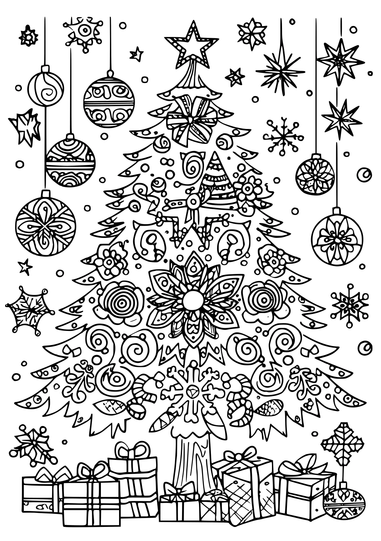 free coloring pages pdf format ornament, zentangle, tree, page downloads