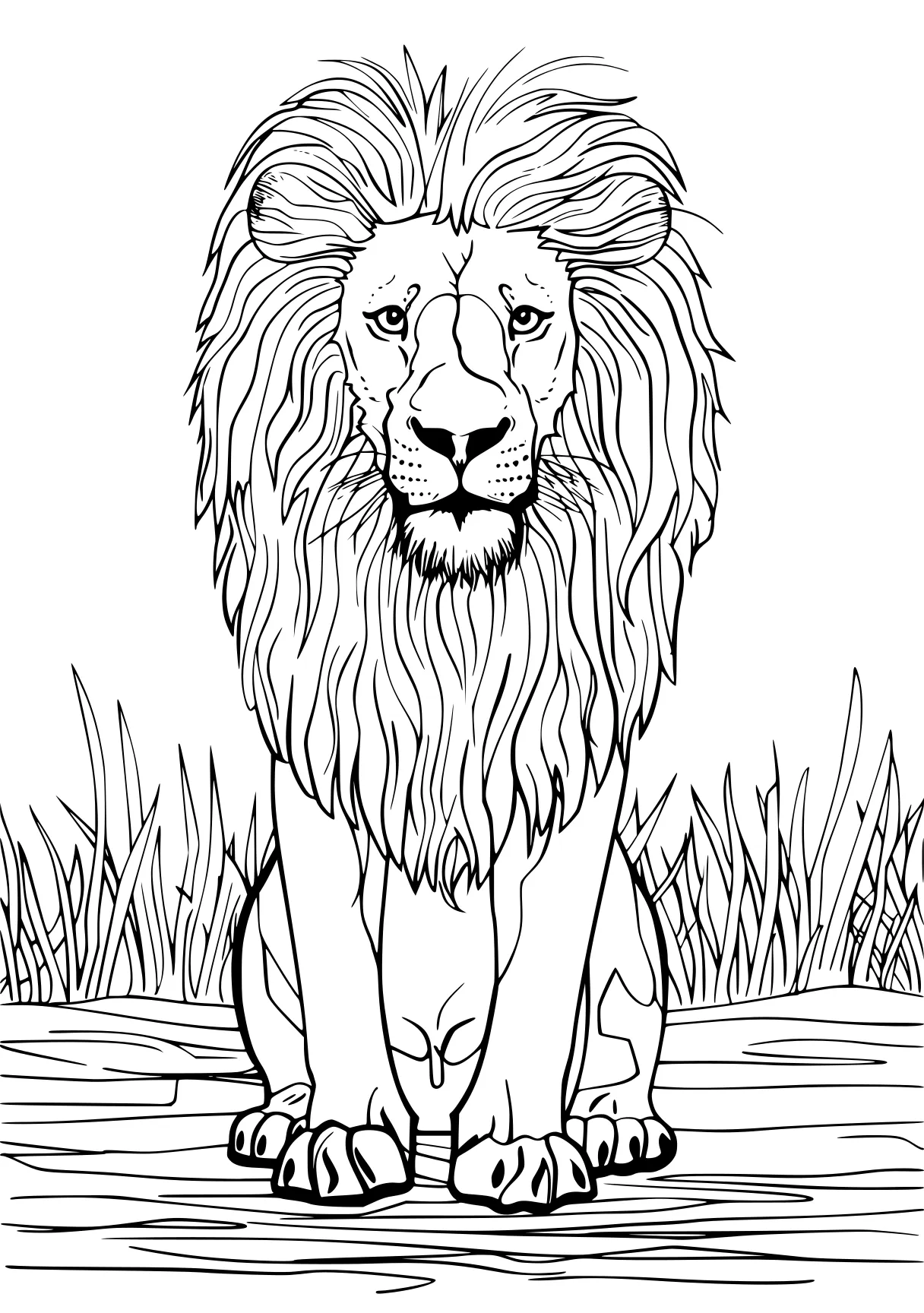 lion coloring page lion, lions, illustrator, free downloads