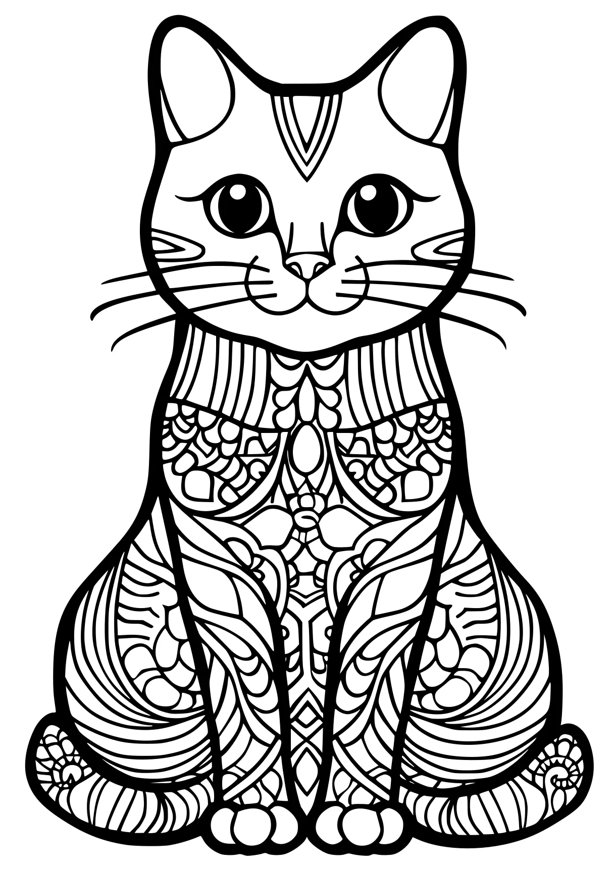 cat coloring pages, cat, owl, kitty, free page downloads