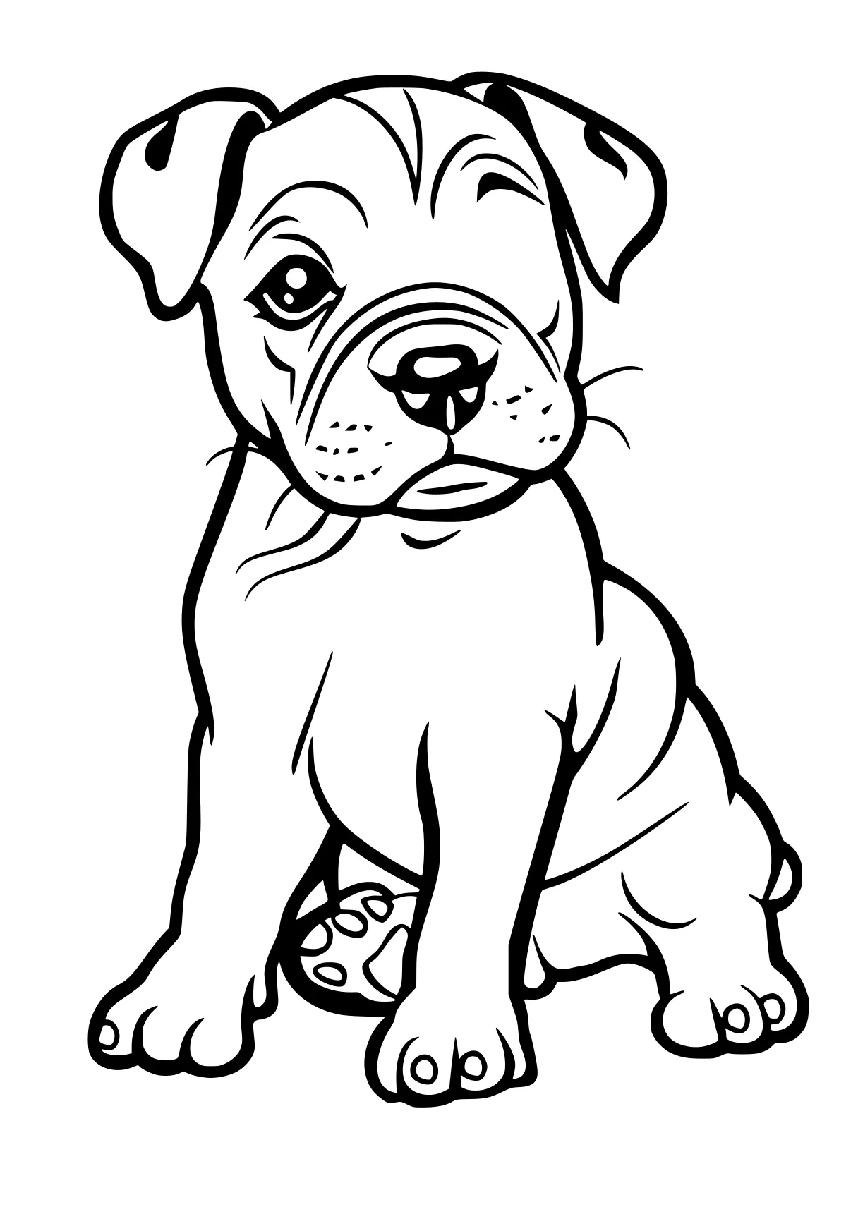 puppy coloring sheet bulldog, pitbull, puppy, illustrator, clifford, free page downloads