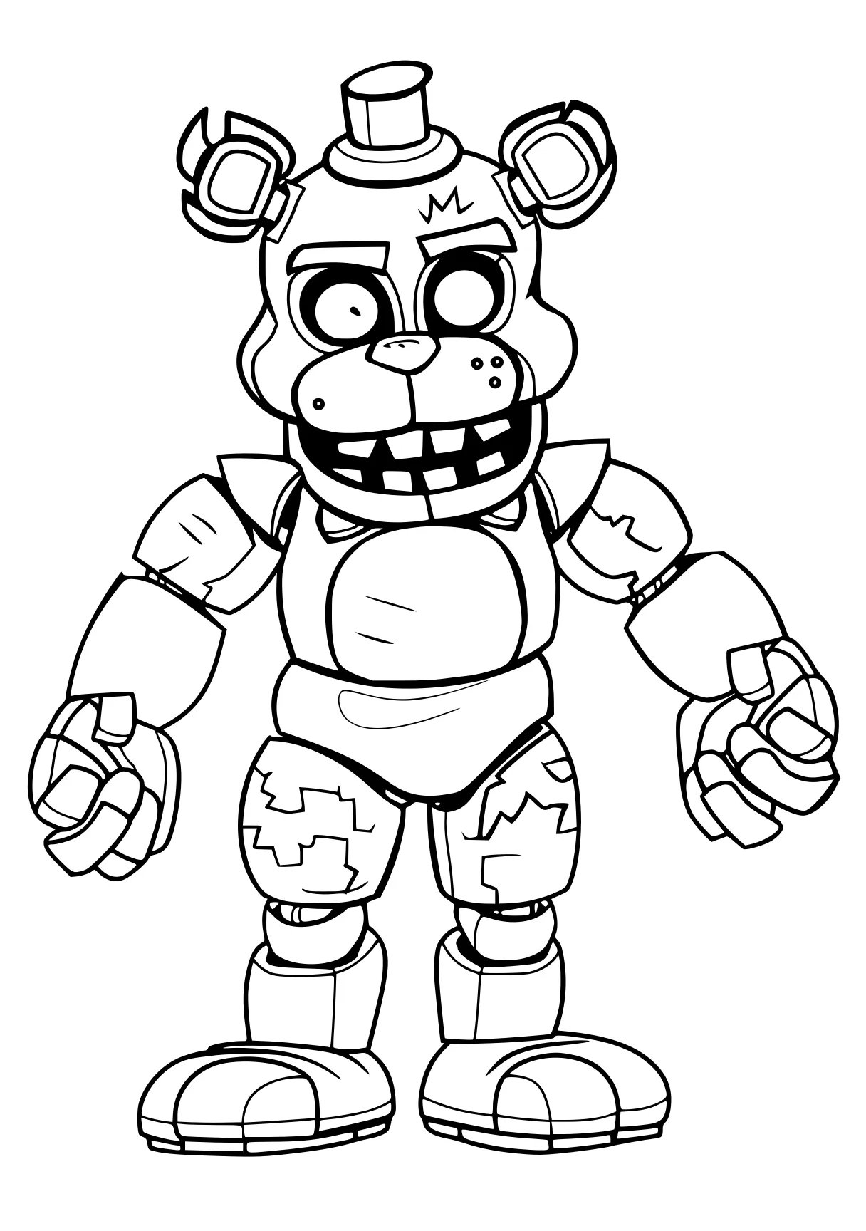 fnaf colouring pages fnaf, fazbear, zomboss, chica, monkey, free coloring page downloads