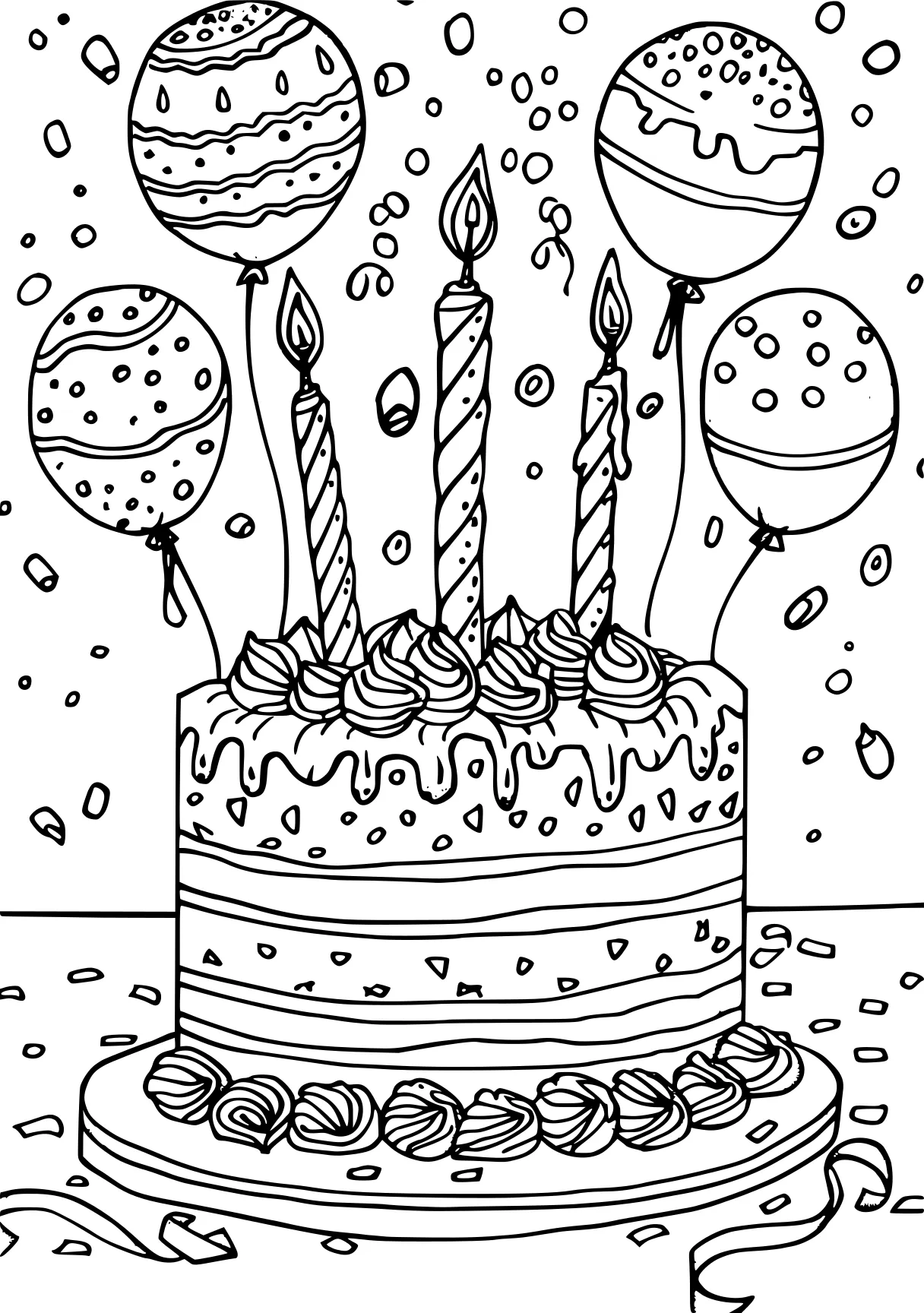 birthday coloring sheets, birthday, cake, printables, free page downloads