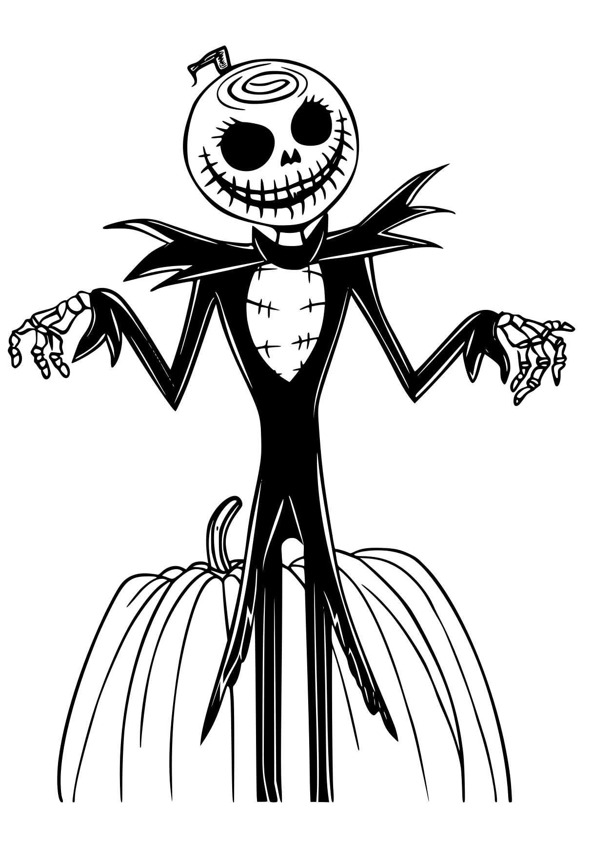 jack skellington coloring page skellington, skeleton, muertos, bendy, vampirina, free downloads