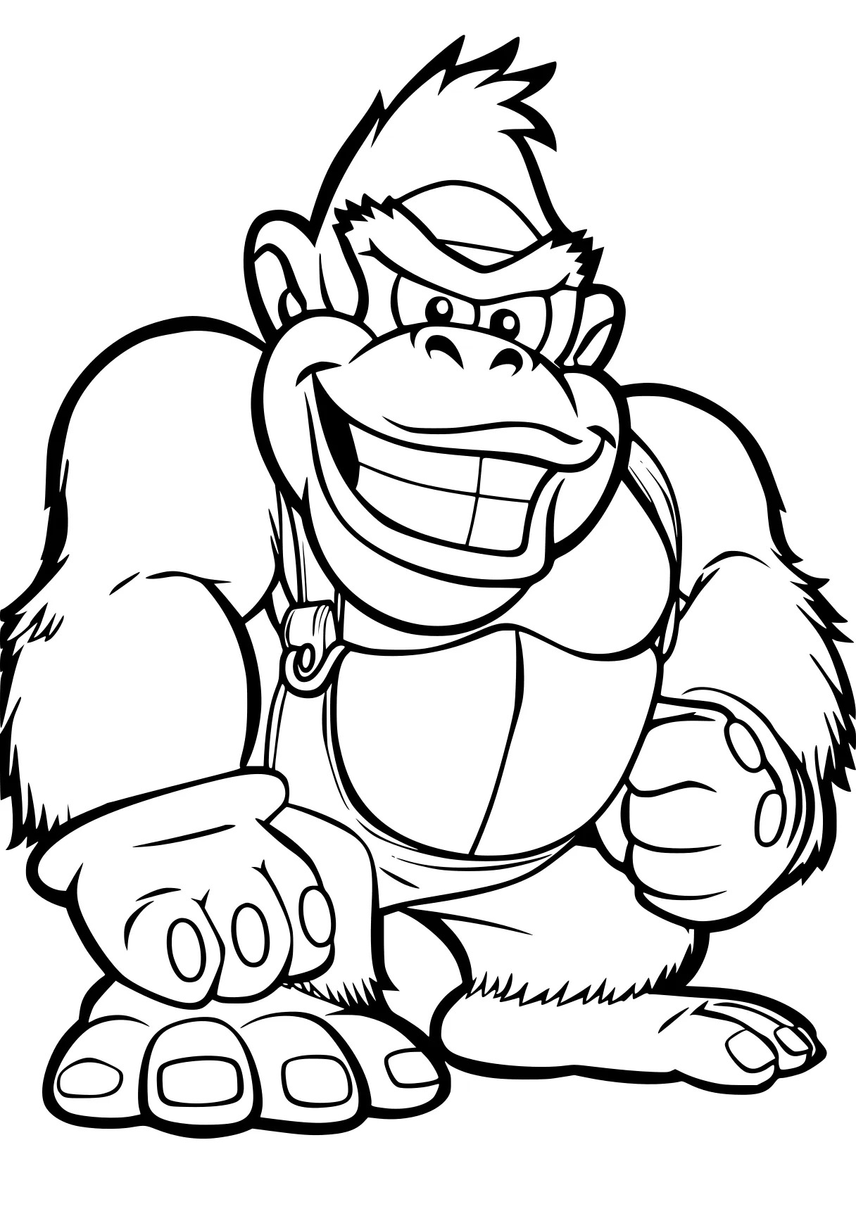 donkey kong coloring pages bowser, kong, knuckles, yoshi, gorilla, free page downloads